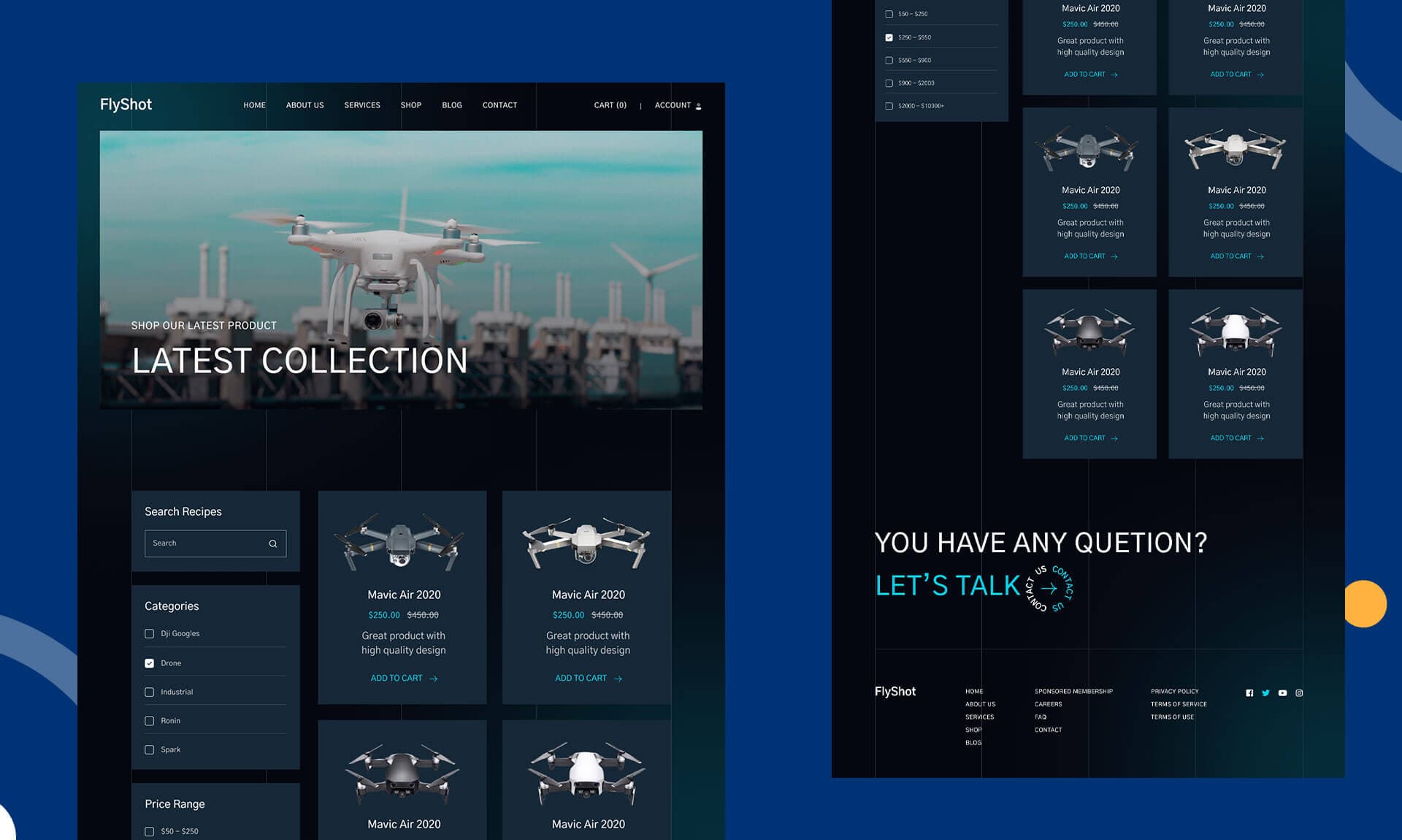FlyShot Shop Page Banner