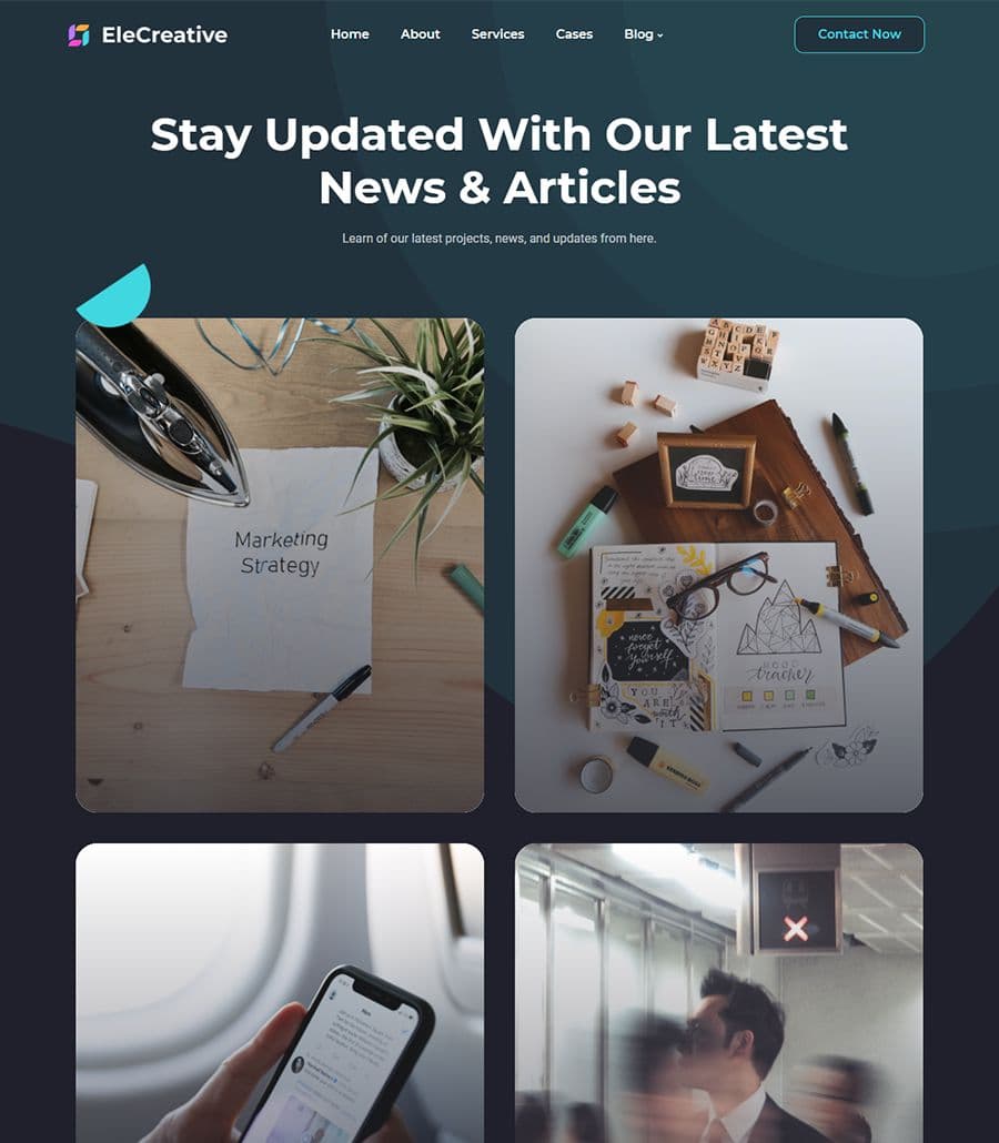 EleCreative Blog Page thumbnail