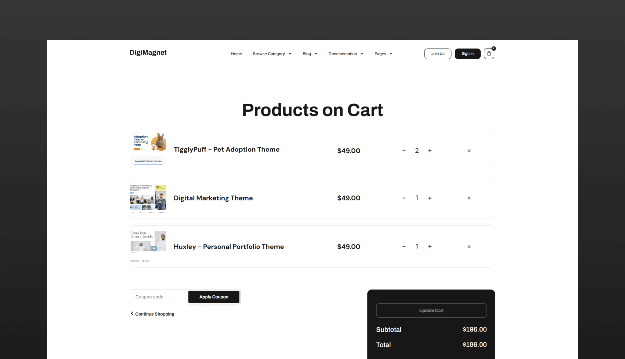 DigiMagnet Cart Page Banner