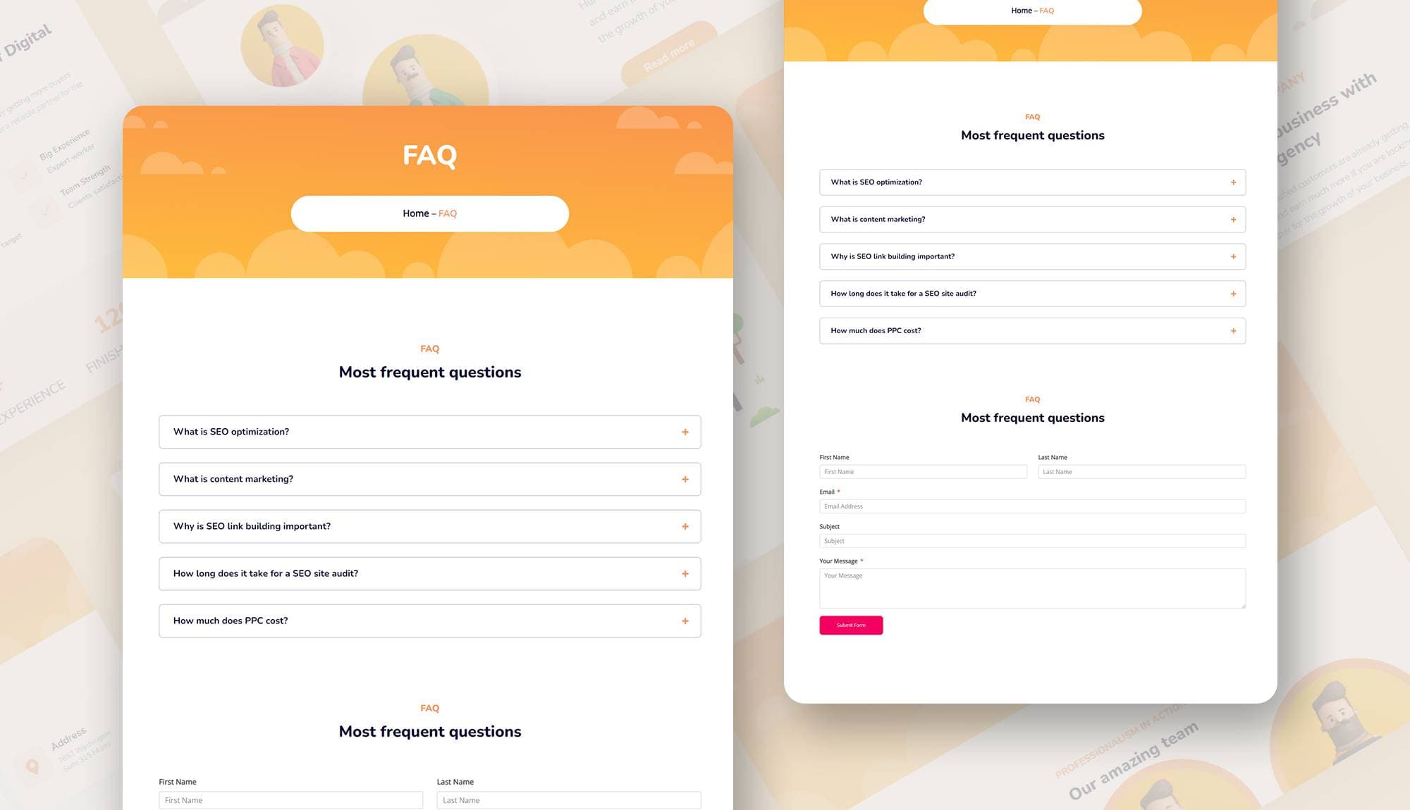 SEO Tab FAQ Page For Gutenberg Banner