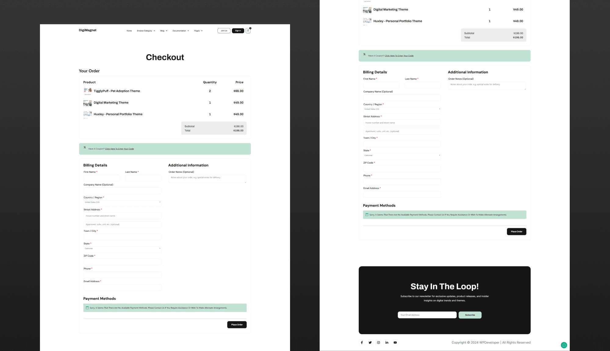 DigiMagnet Checkout Page Banner