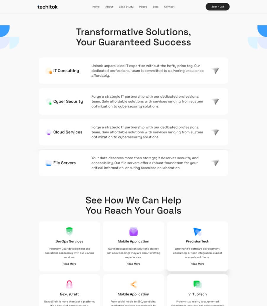techitok Service Page thumbnail