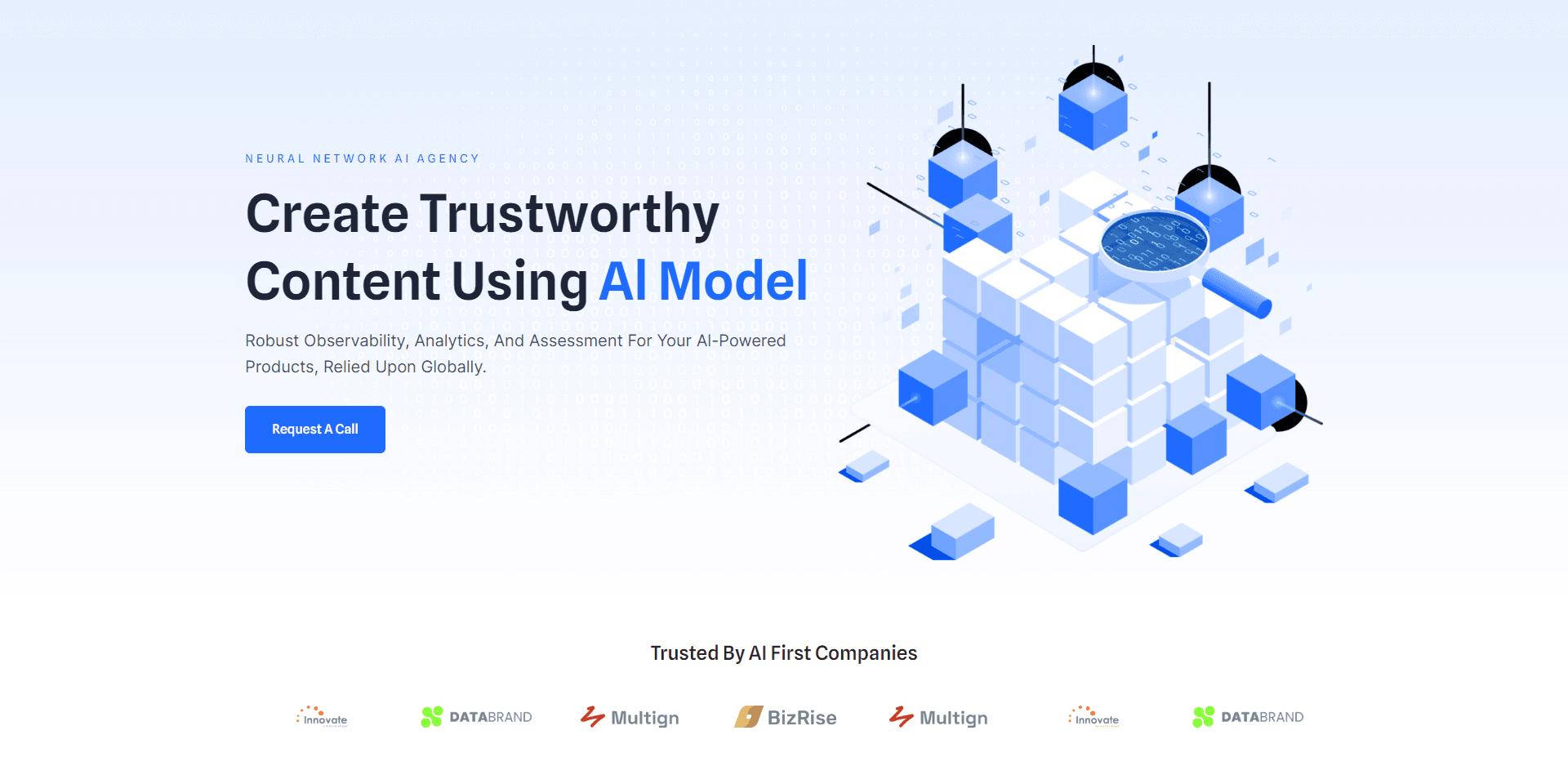 NeurAIGency Hero Section By Templately