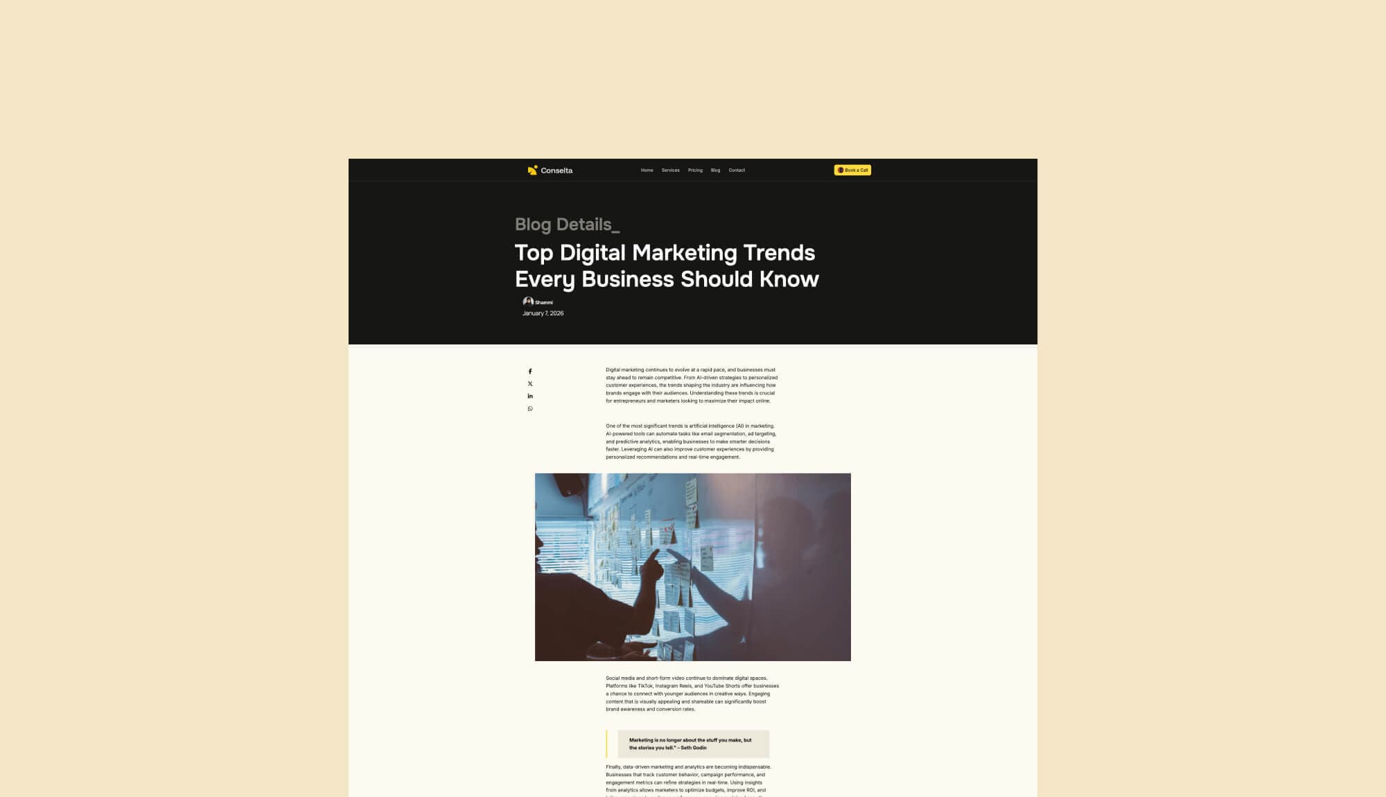 Conselta Blog Details Page By Templately