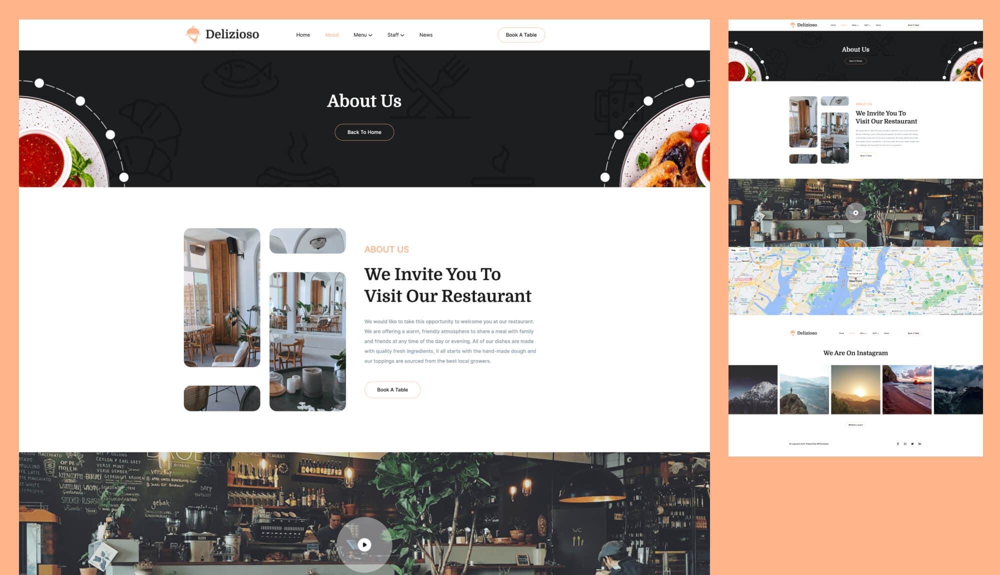 Delizioso About Page For Gutenberg Banner