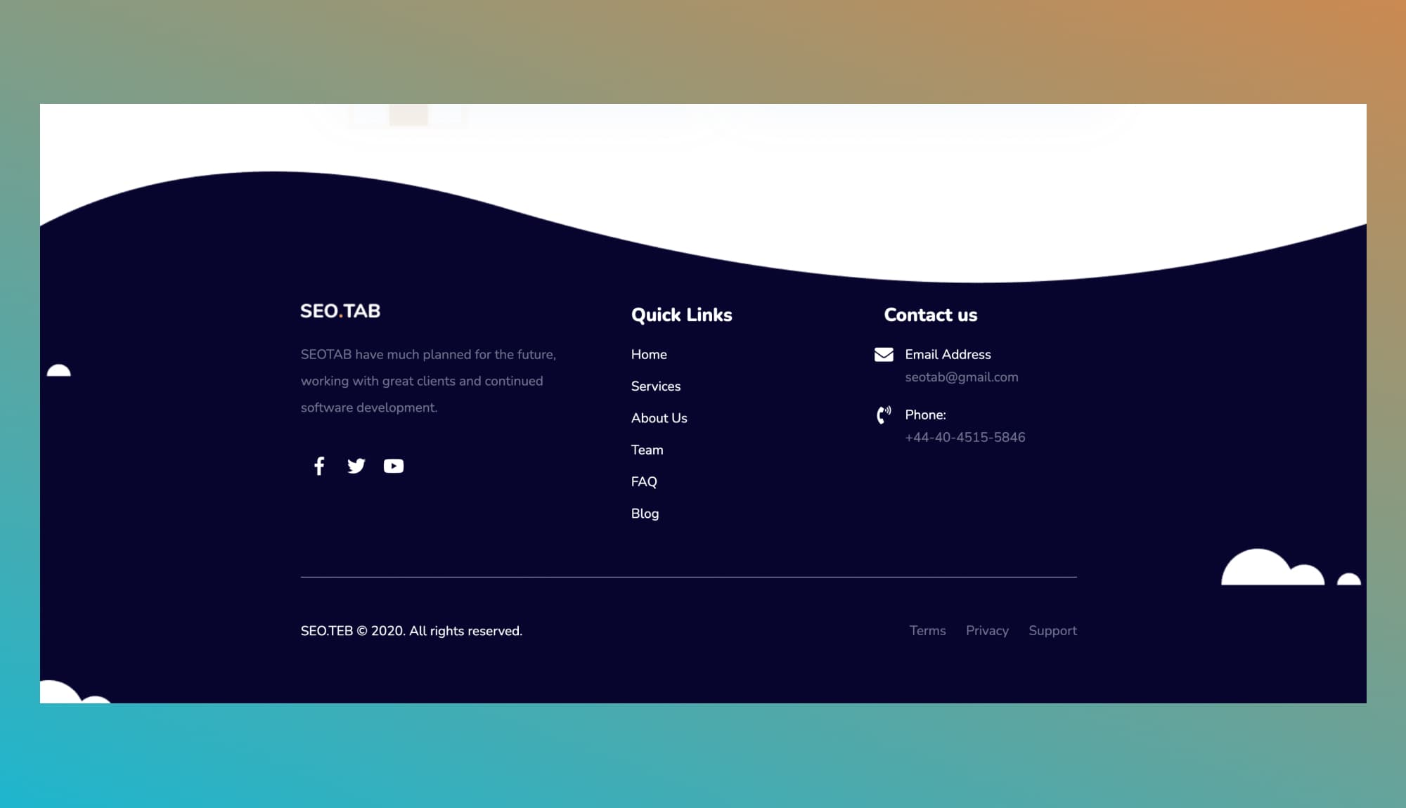 SEO Tab Footer Section For Gutenberg By Templately