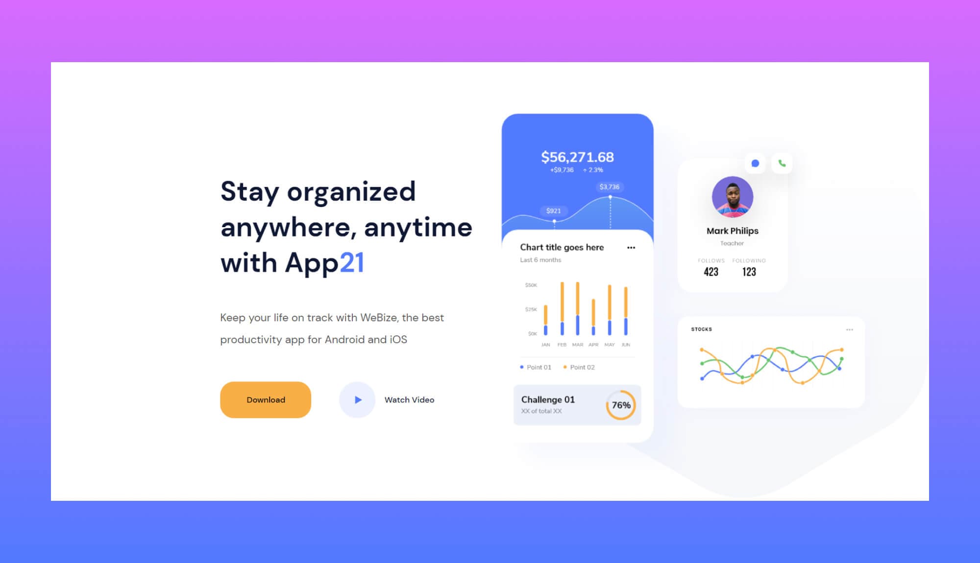 App21 Hero Section For Gutenberg Banner