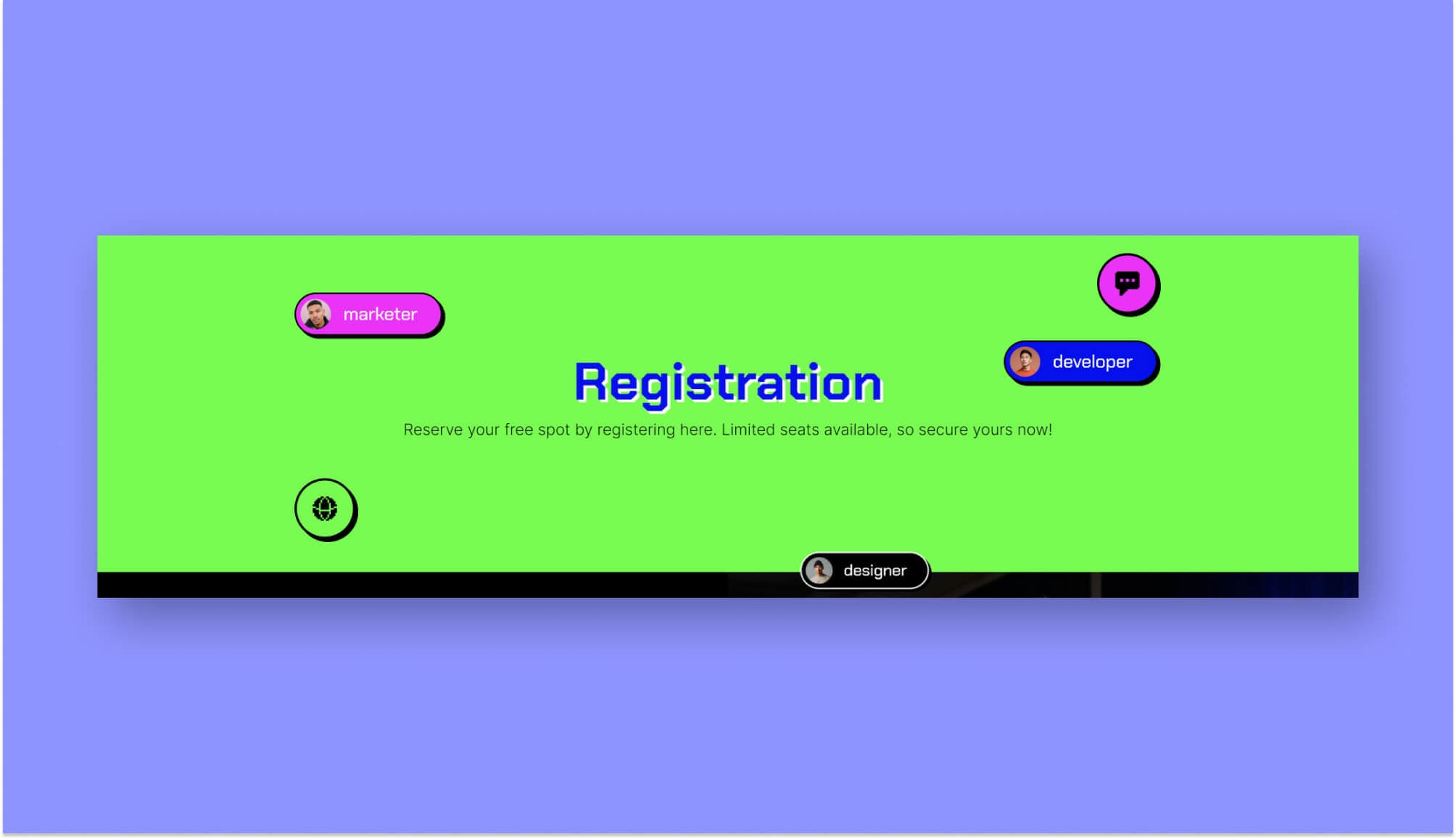 NooCodeHub Registration Section For Gutenberg Banner