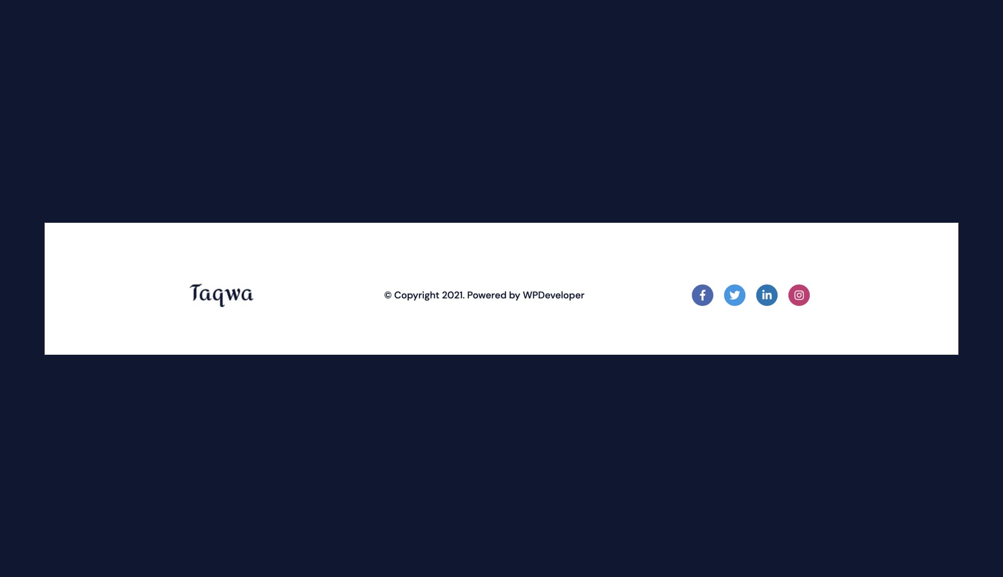 Taqwa Footer Section For Gutenberg Banner