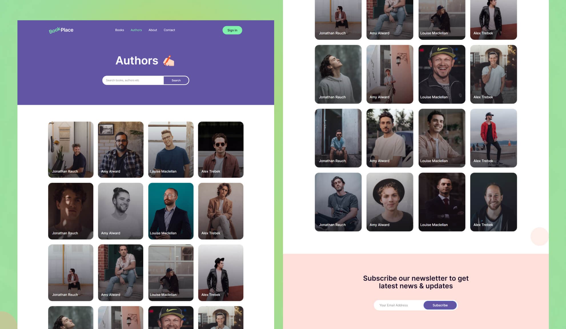 BookPlace Author Page Banner