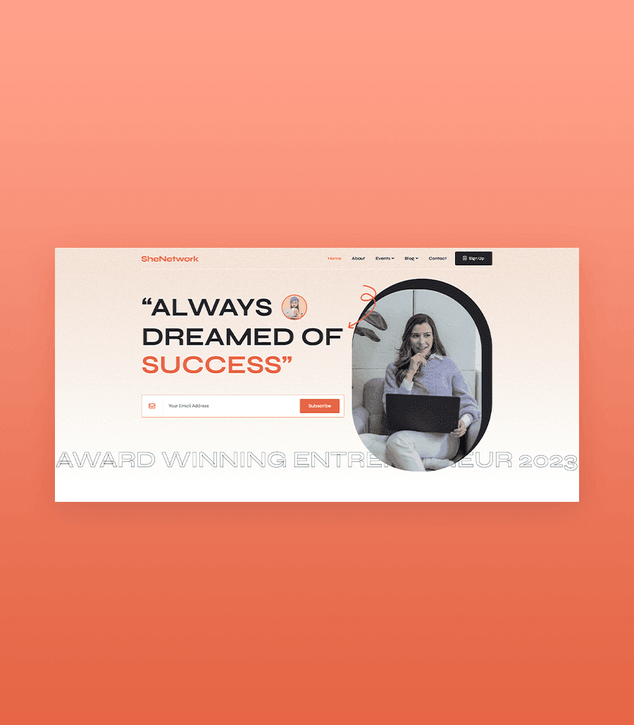 SheNetwork Banner Section thumbnail