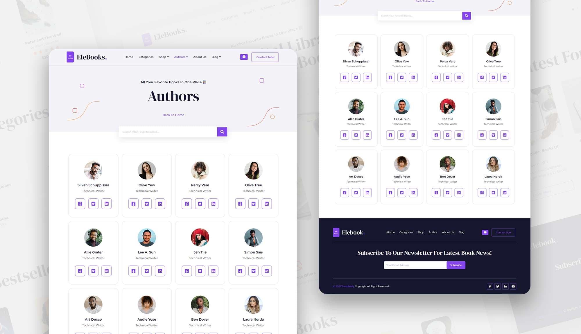 EleBook Authors Page Banner