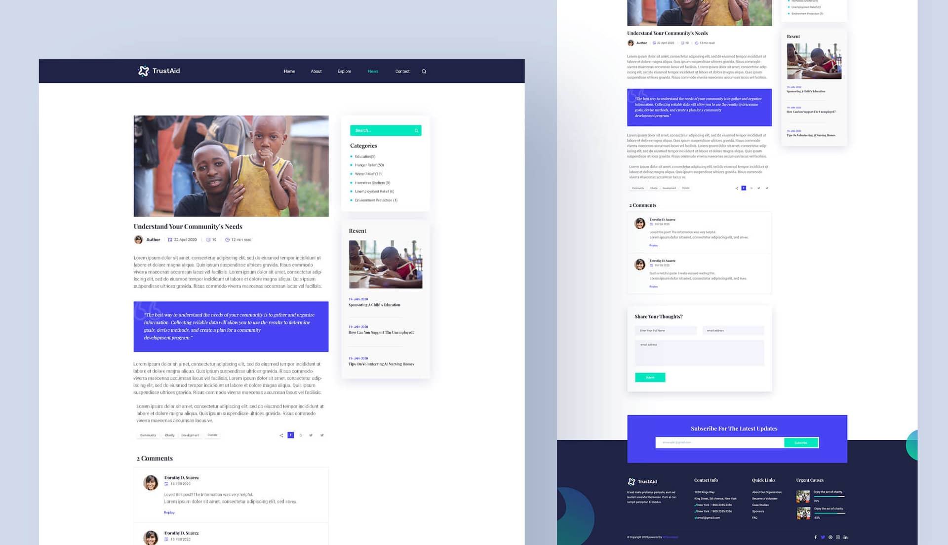 TrustAid News Details By Templately