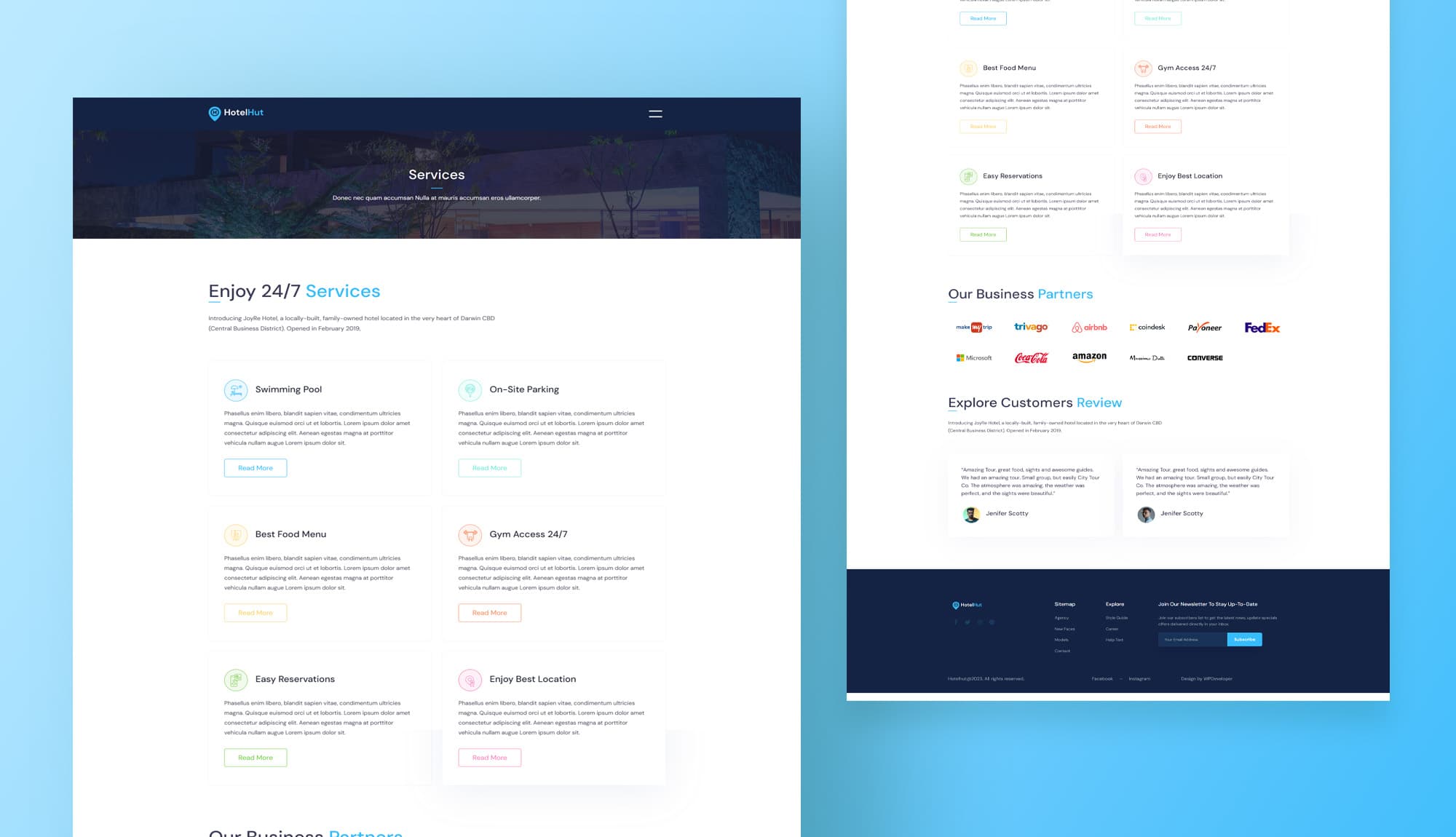 HotelHut Service Page For Gutenberg Banner