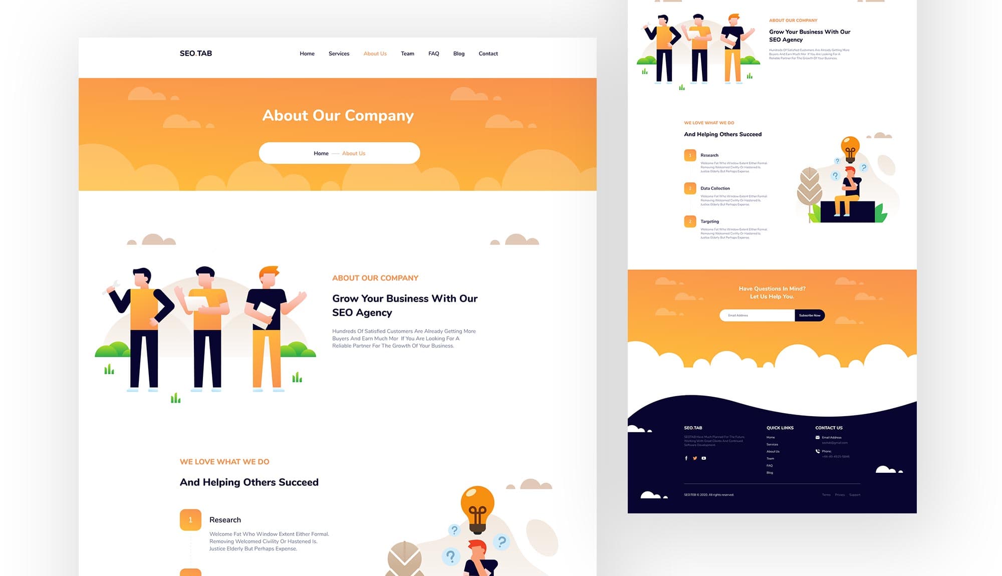 SEO Tab About Page Banner