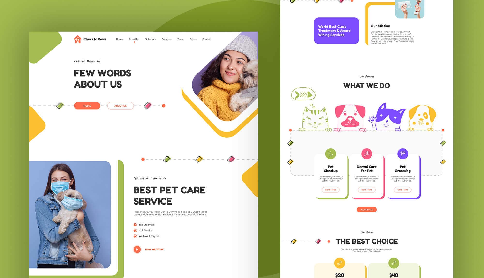 Claws & Paws About Page Banner