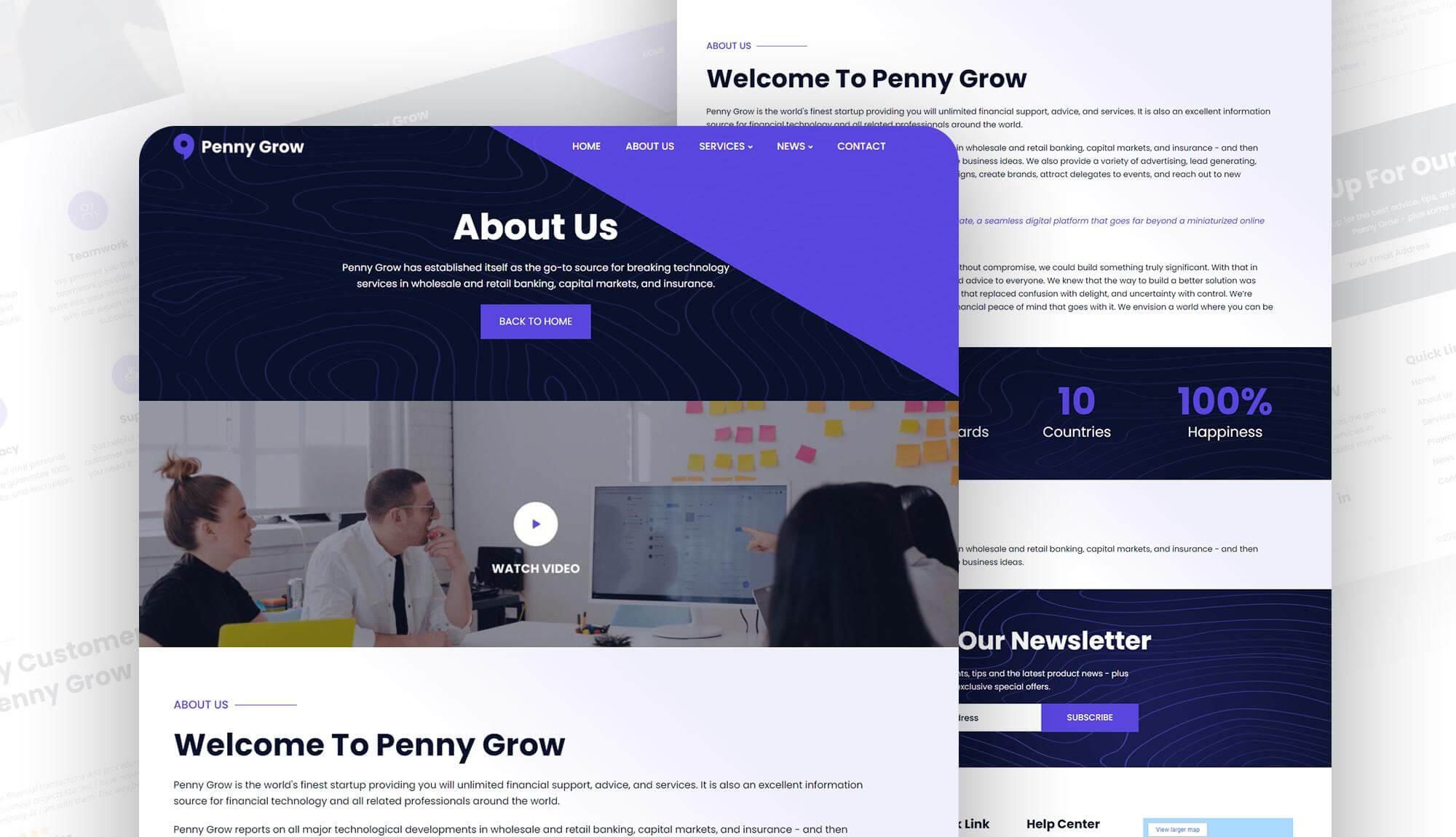 Penny Grow About Page By Templately