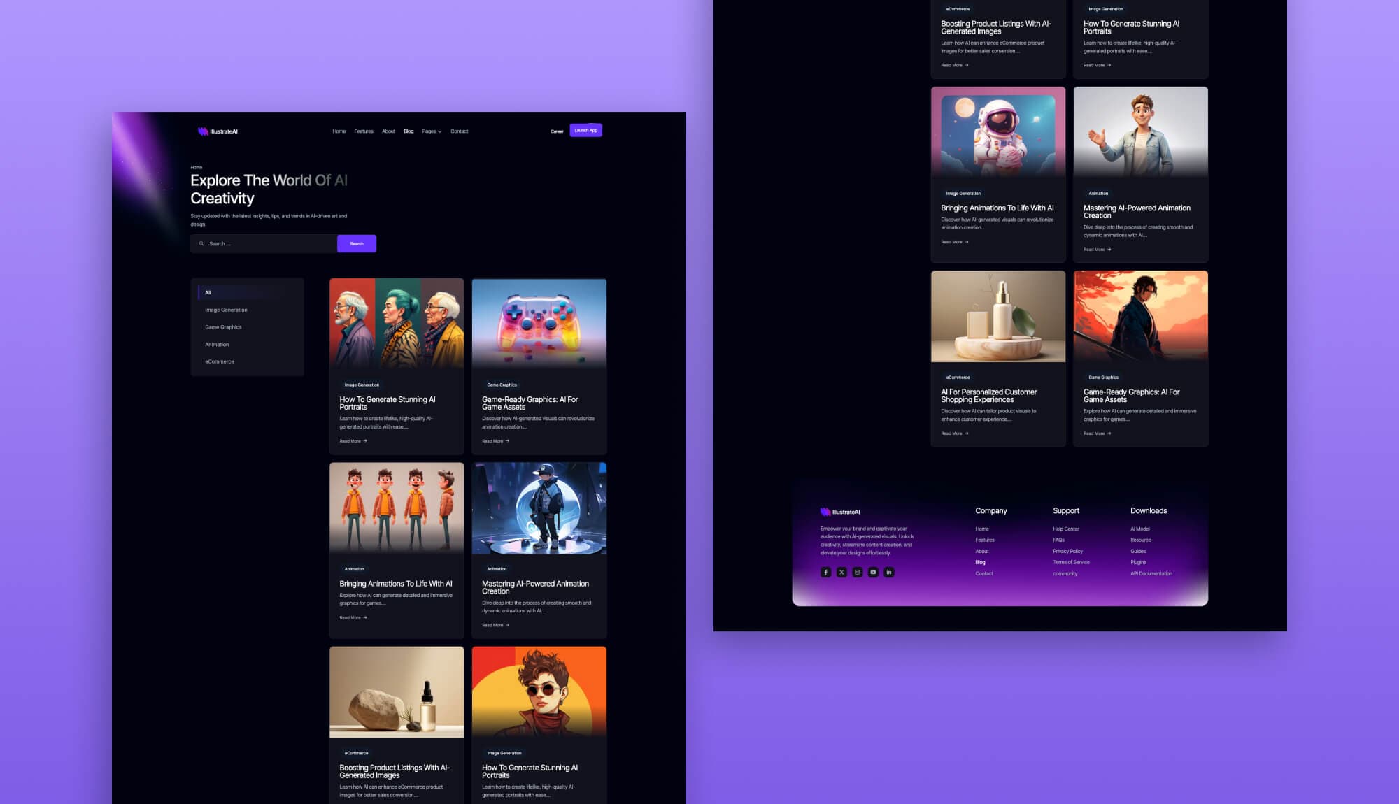 IllustrateAI Blog Page for Gutenberg Banner