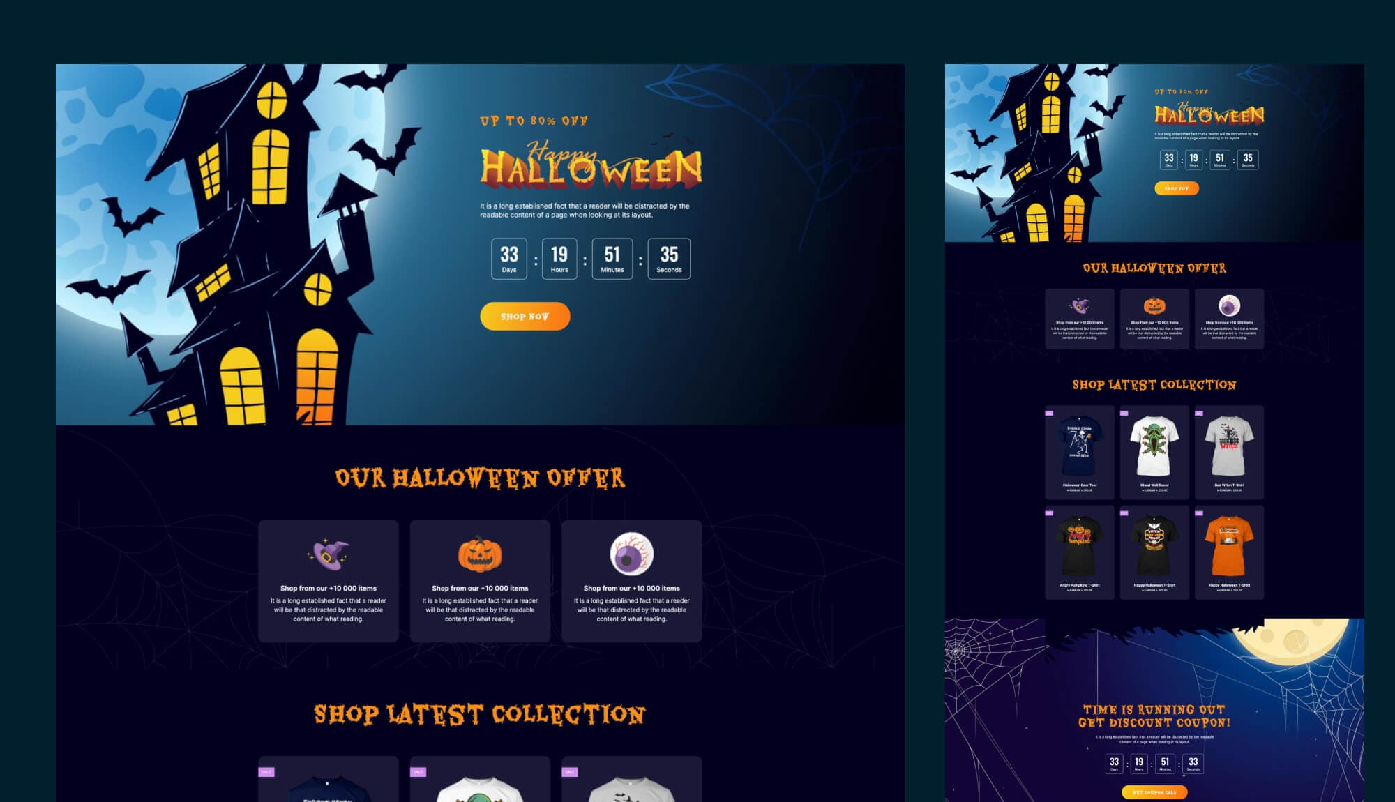 ScareScream Landing Page For Gutenberg Banner