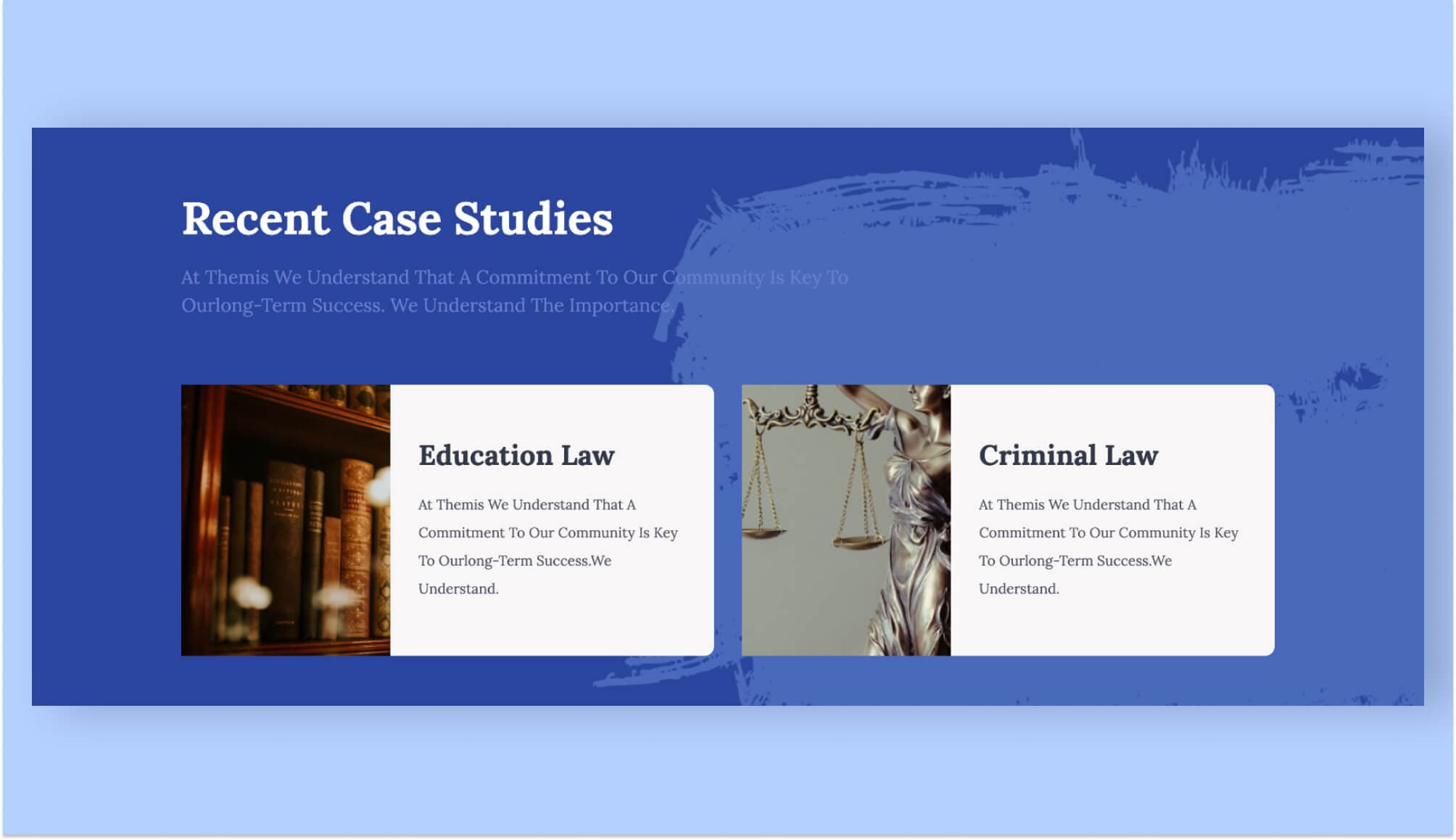 Alex Law Case Studies Section For Gutenberg Banner