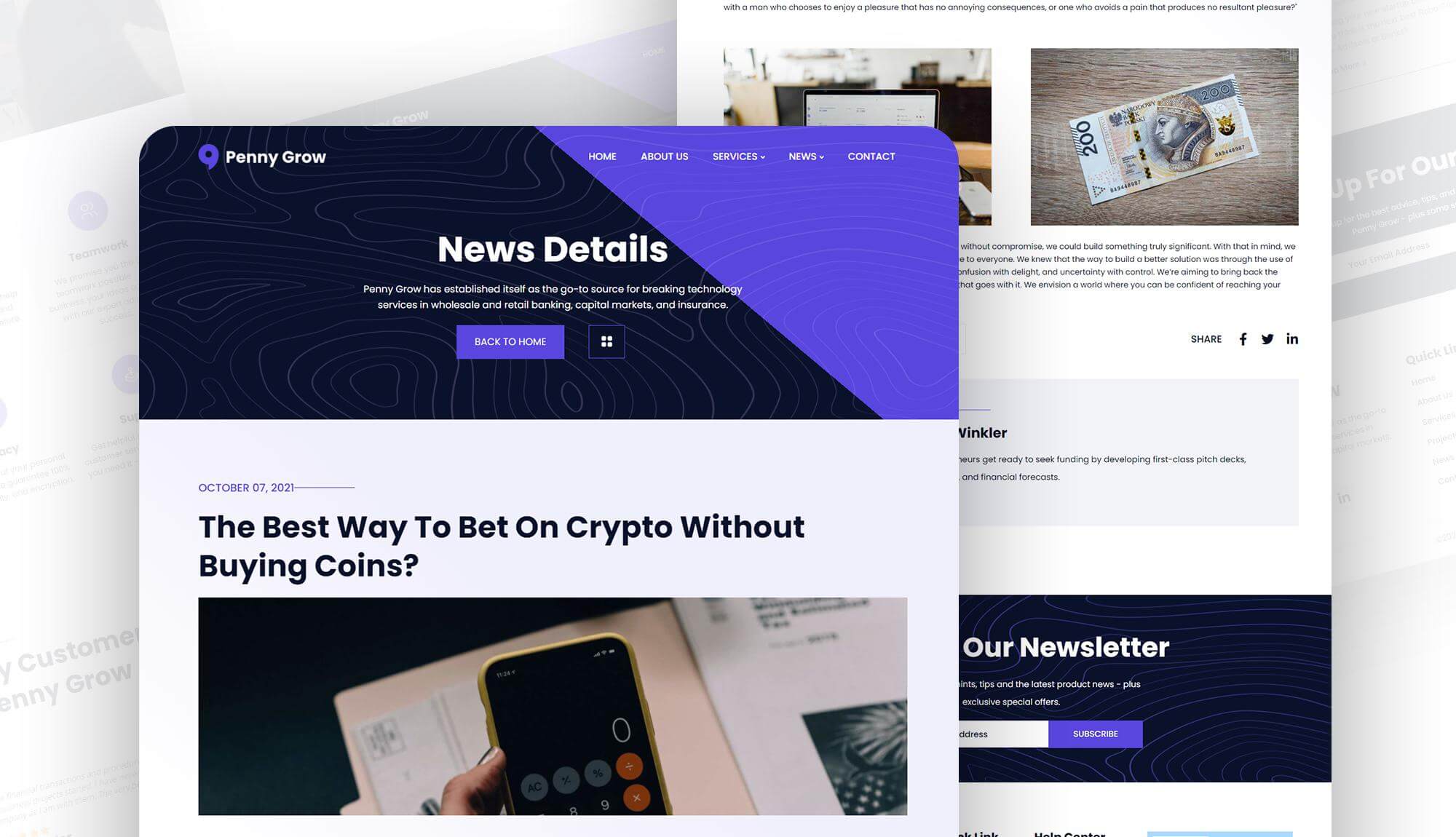Penny Grow Single News Page By Templately