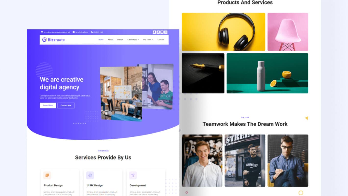 Bizzmate Agency Home Page Banner