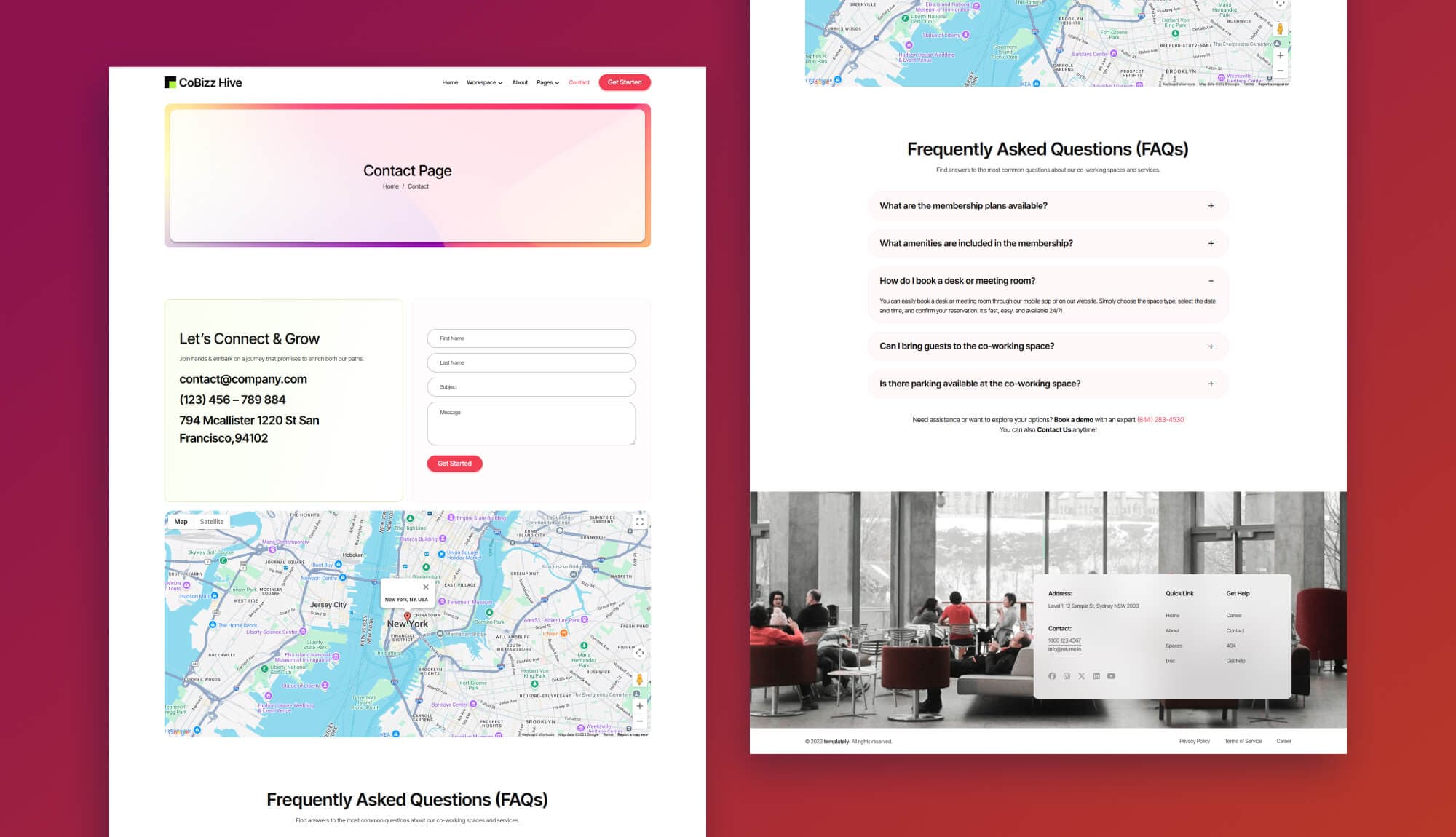 Cobizzhive Contact Page Gutenberg Banner