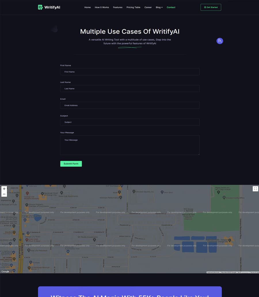 WritifyAi Contact Page thumbnail
