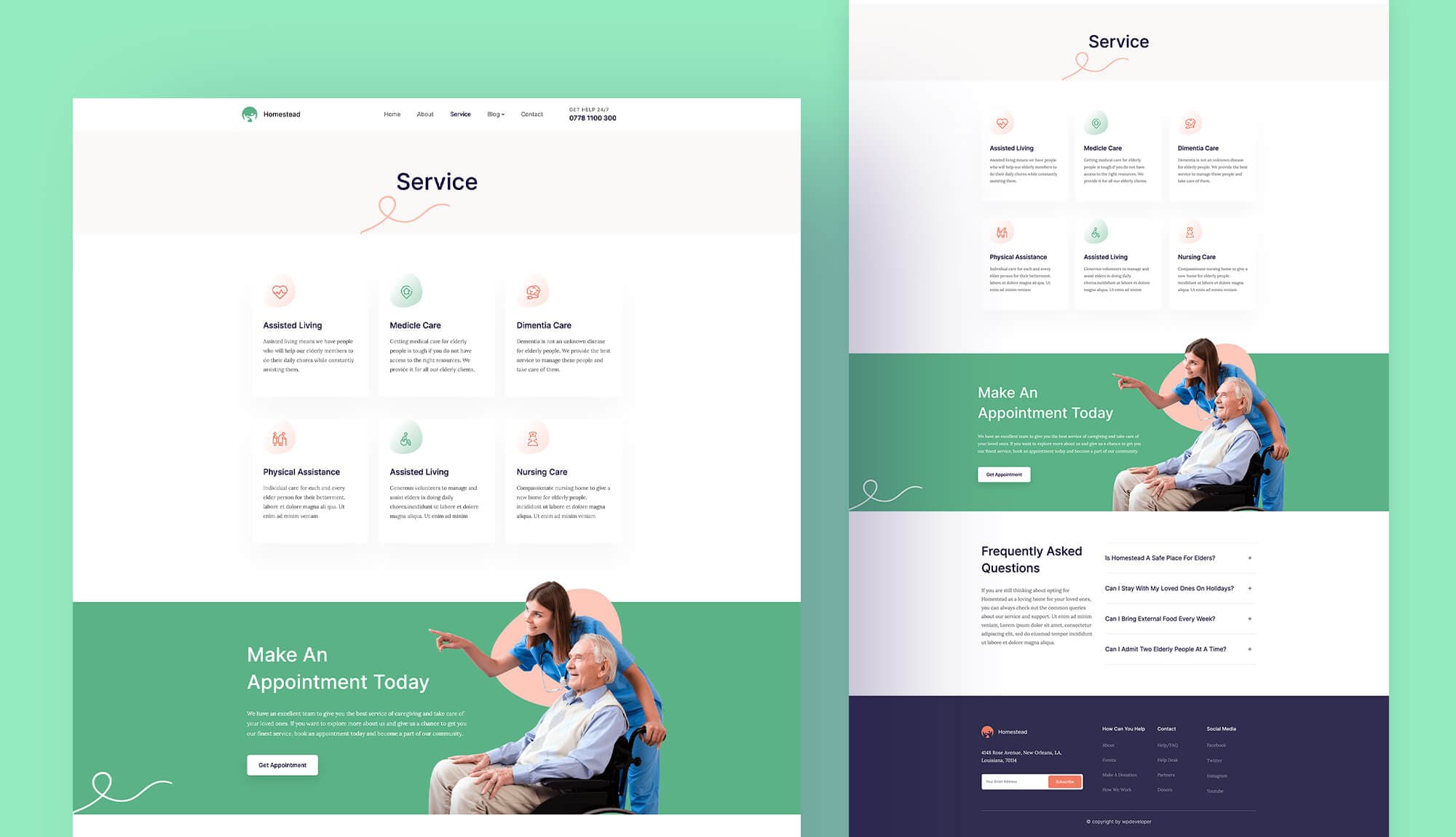 Homestead Service Page For Gutenber Banner