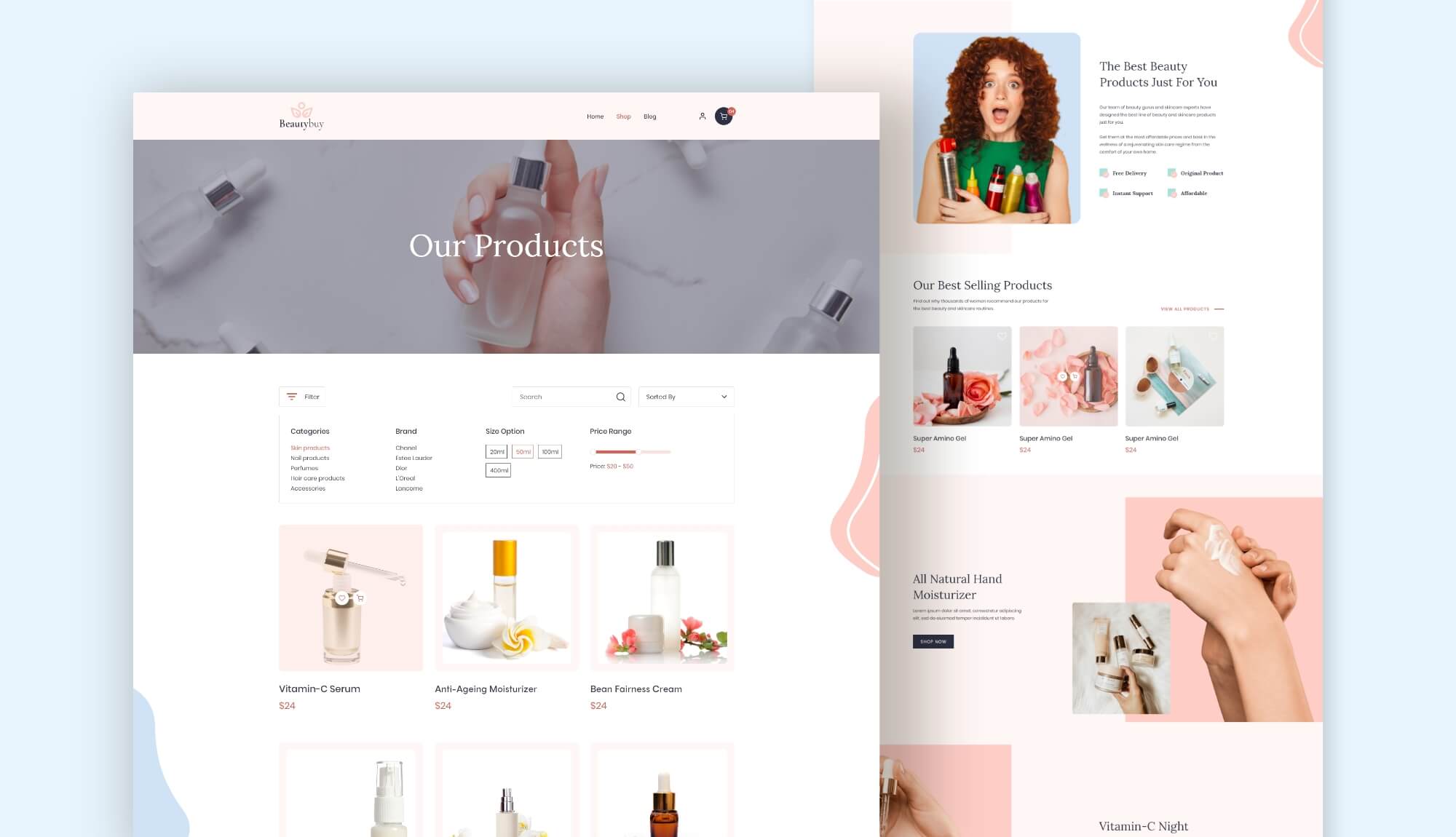 BeautyBuy Products Page Banner