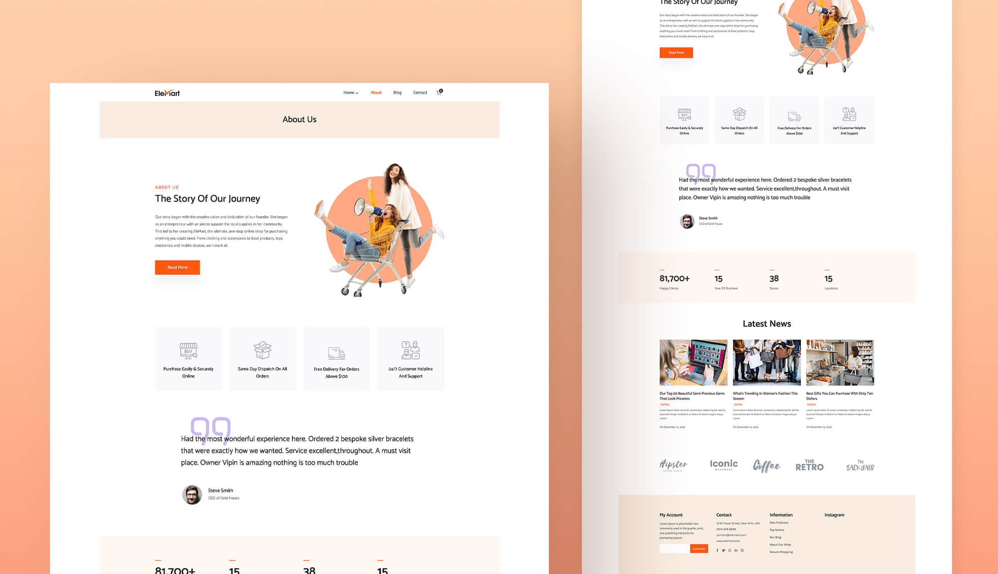 EleMart About Page For Gutenberg Banner