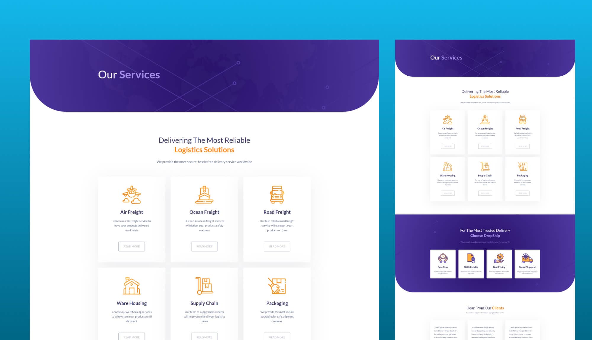 DropShip Services Page For Gutenberg Banner