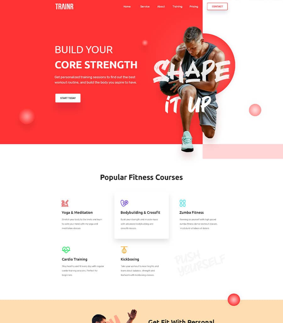 Trainr Landing Page thumbnail