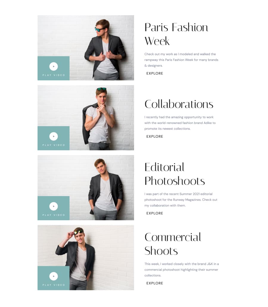 Huxly Portfolio Section thumbnail