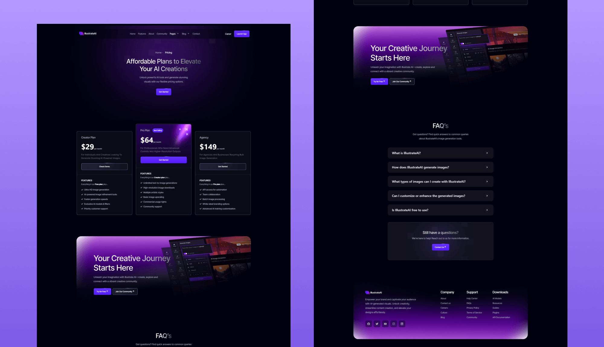 IllustrateAI Pricing Page Banner