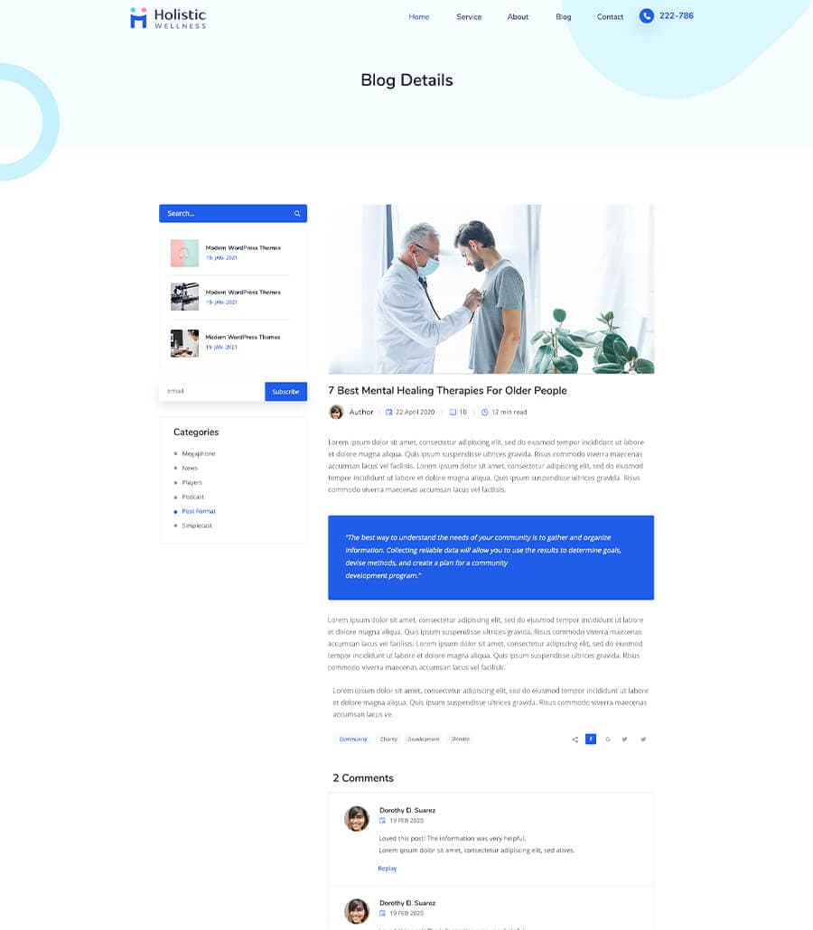 Holistic Wellness Blog Details Page thumbnail