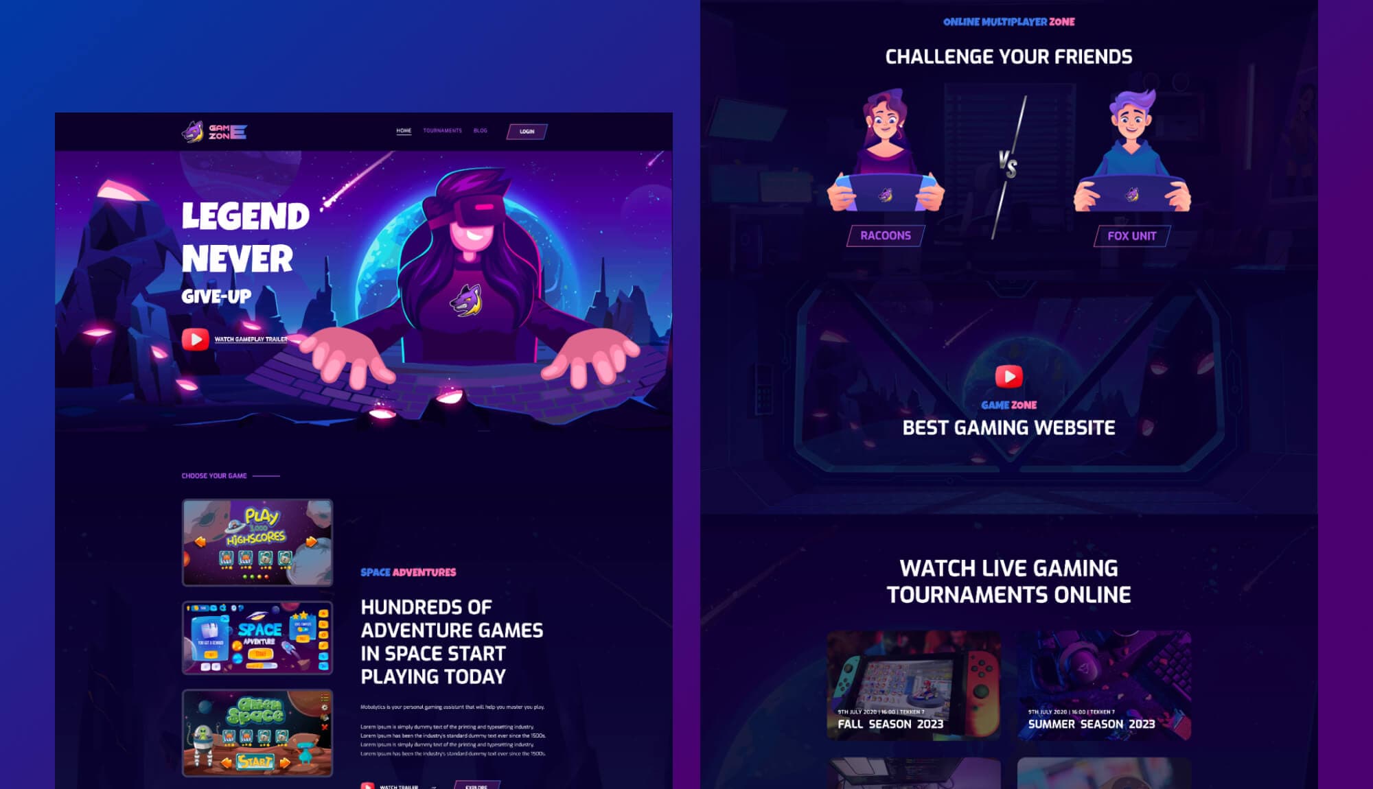 GameZone Home Page For Gutenberg By Templately