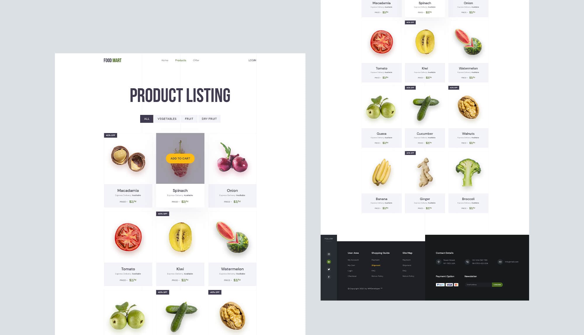 Food Mart Product Page Banner