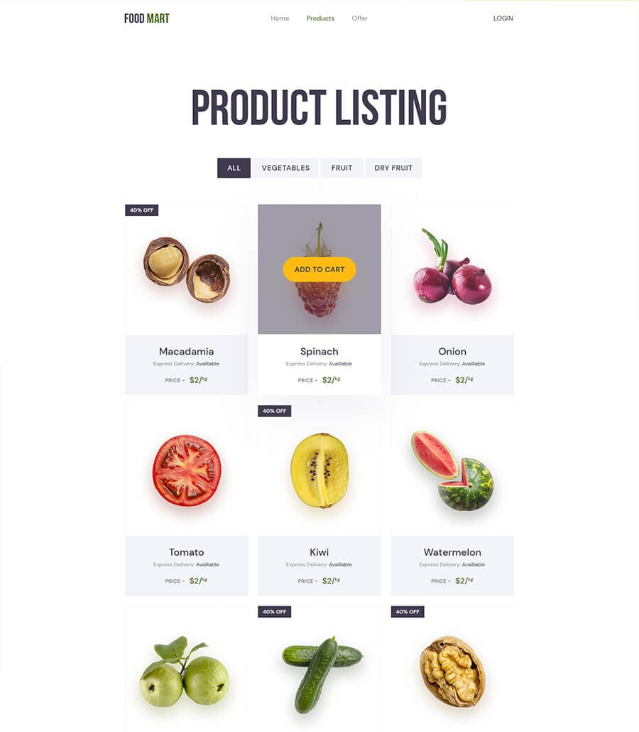 Food Mart Product Page thumbnail