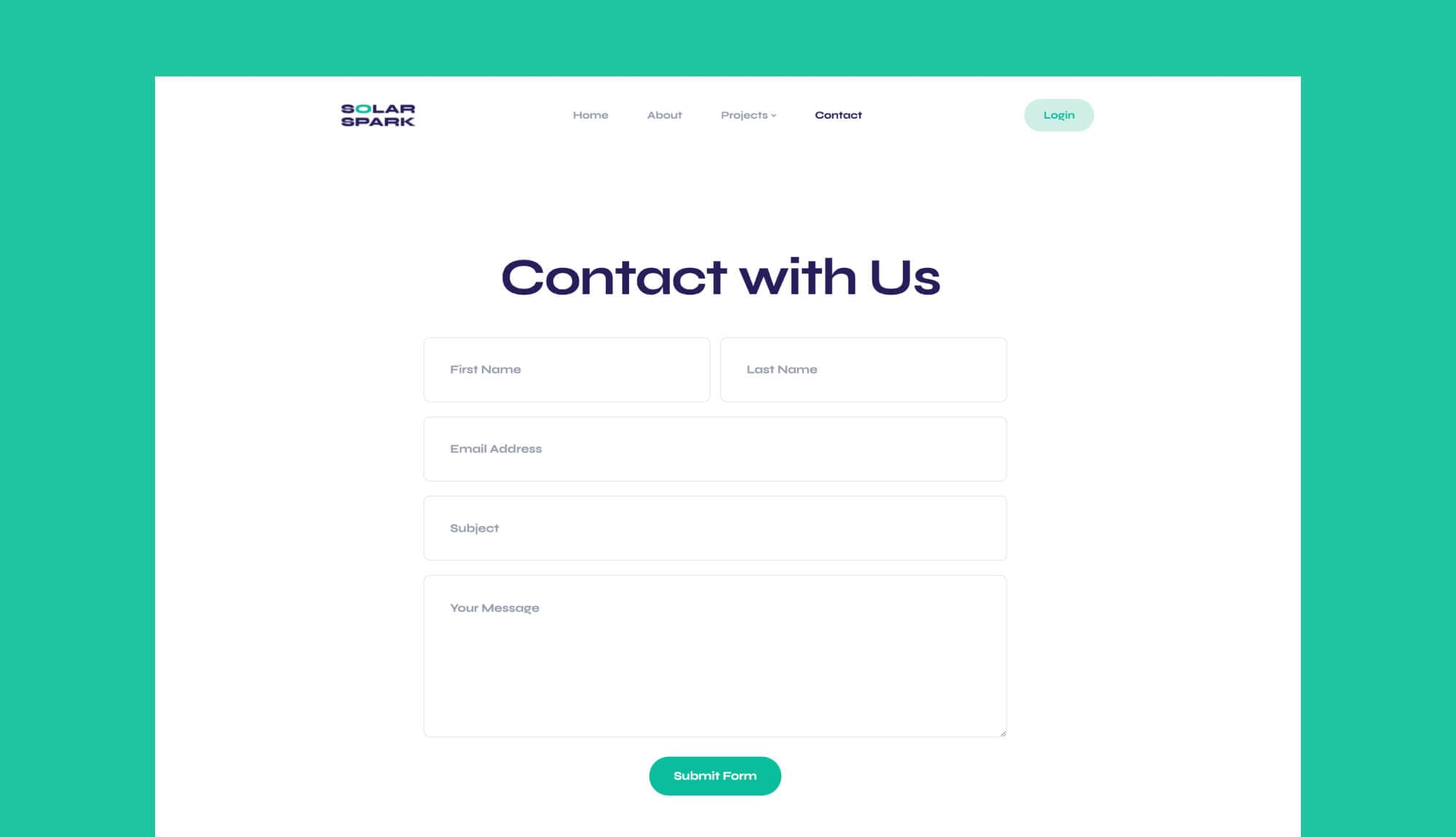 Solar Spark Contact Page Banner