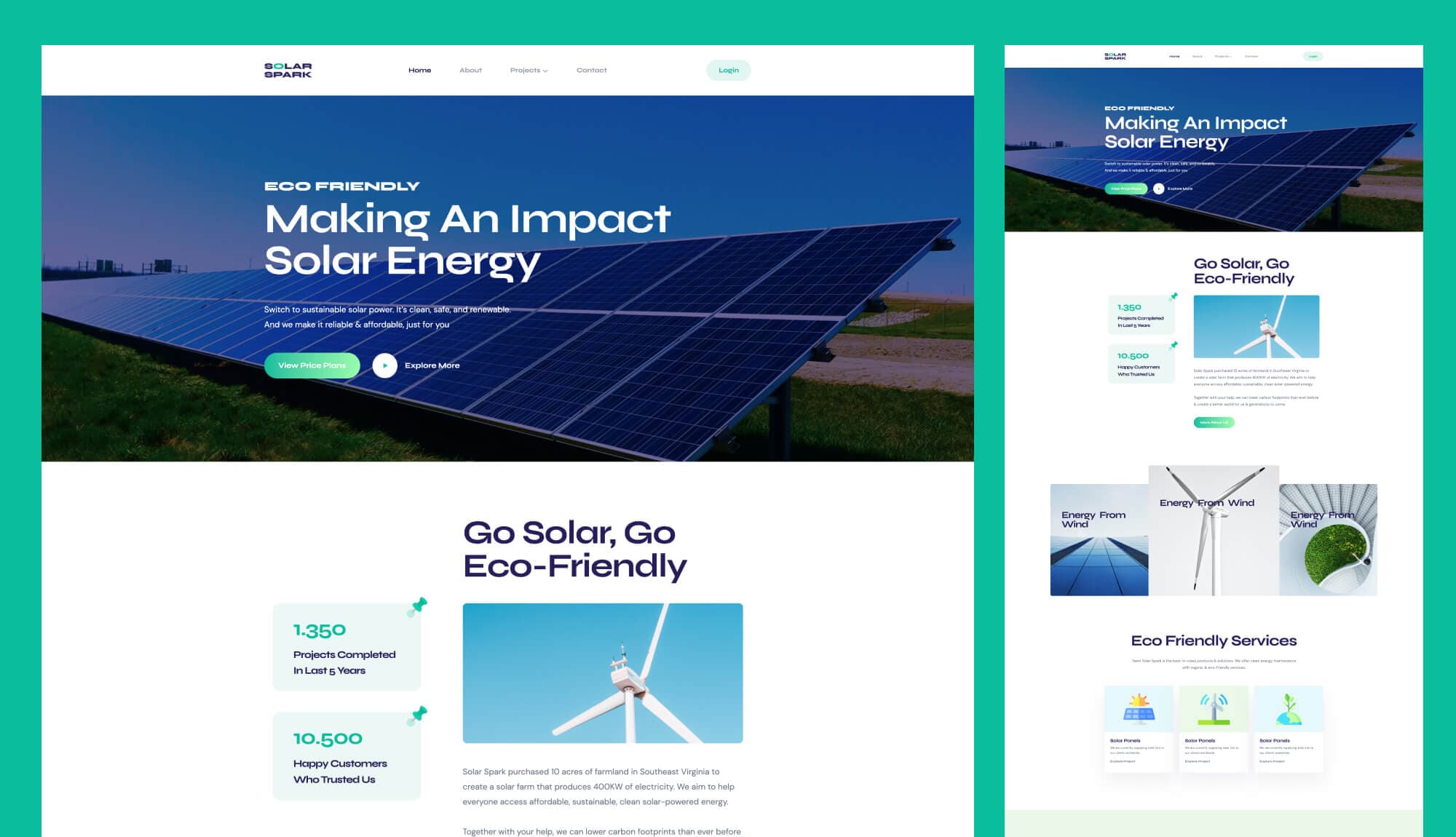 Solar Spark Home Page For Gutenberg By Templately