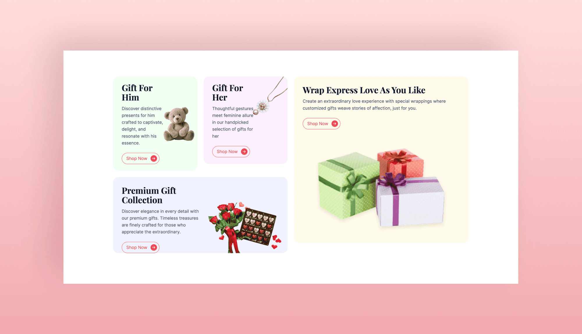 HeartBloom Bento Box Section for Gutenberg Banner