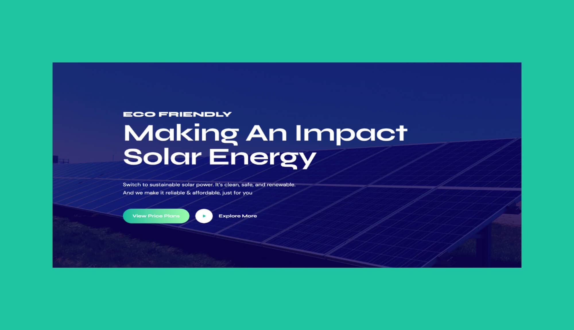 Solar Spark Hero Section Banner