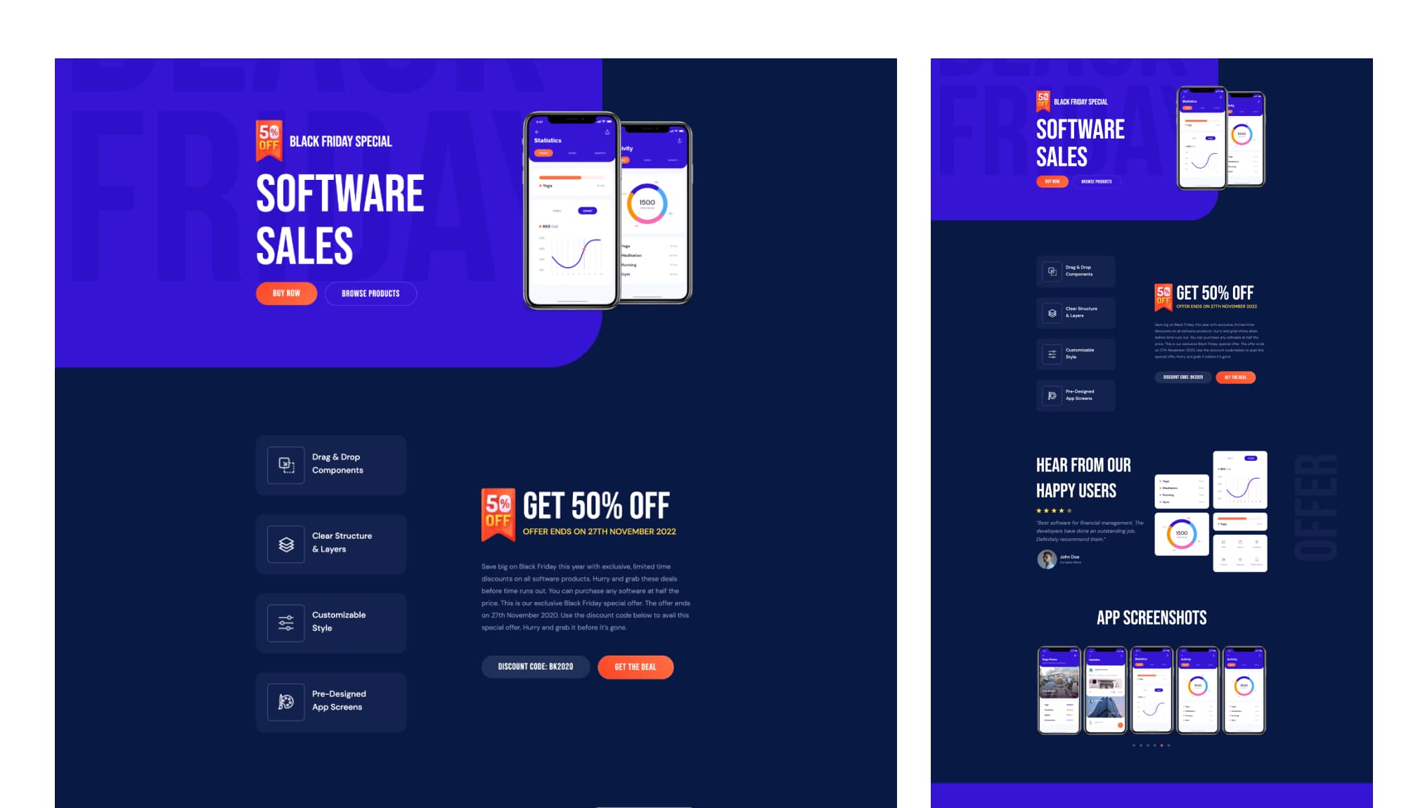 FlashFriday - Black Friday Landing Page For Gutenberg Banner
