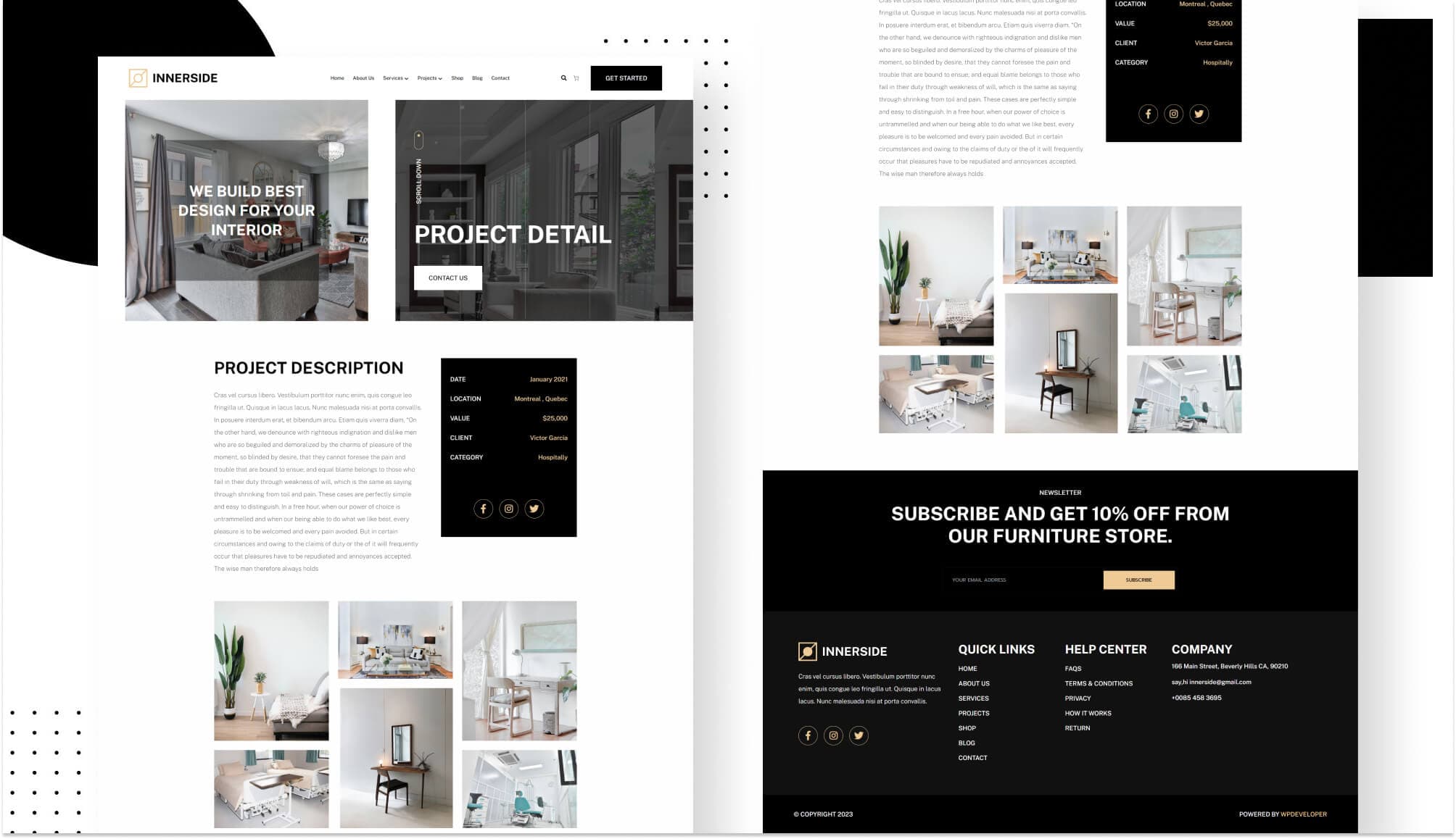 InnerSide Projects Details Page For Gutenberg By Templately