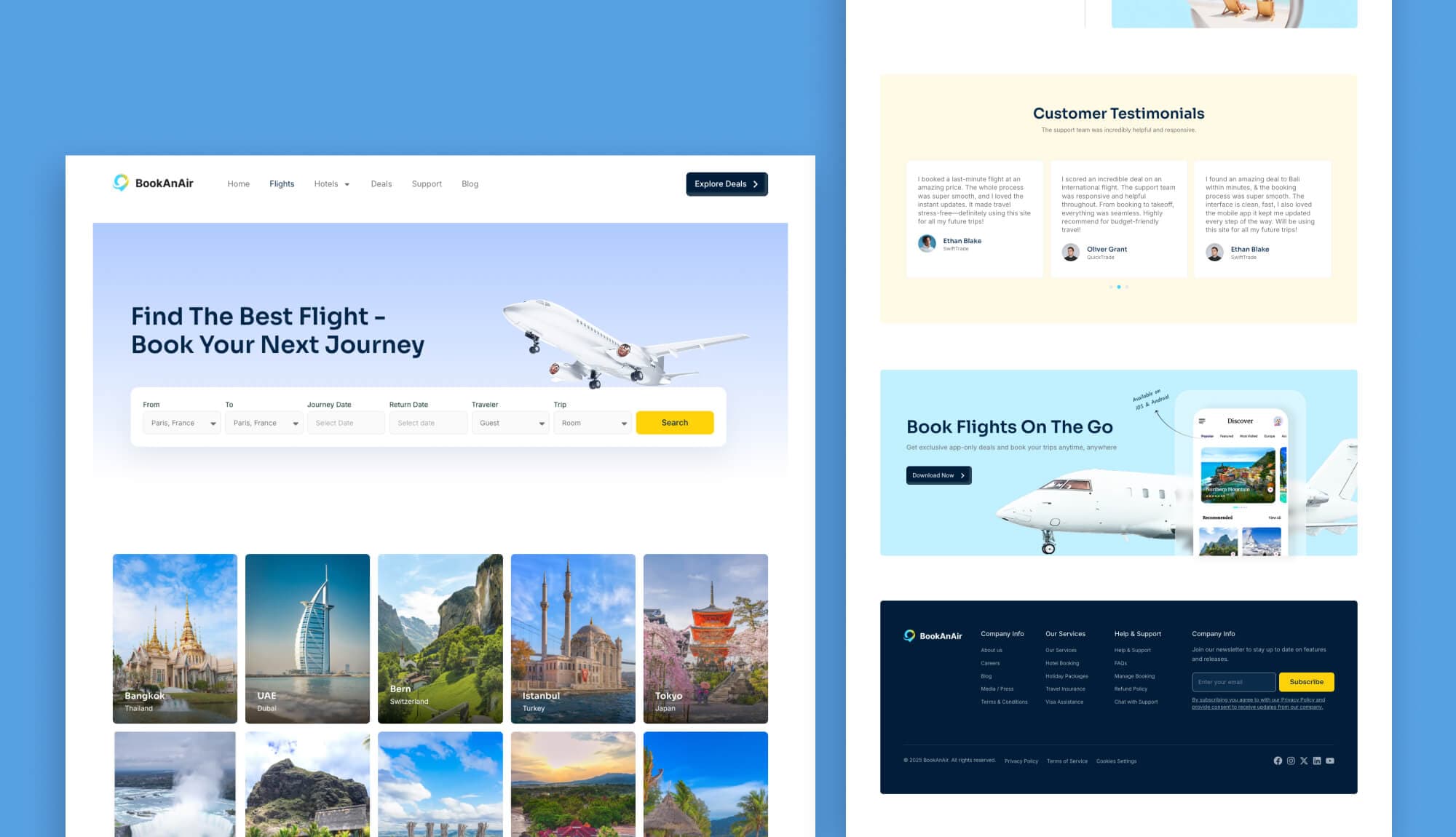 BookAnAir Flight Page By Templately