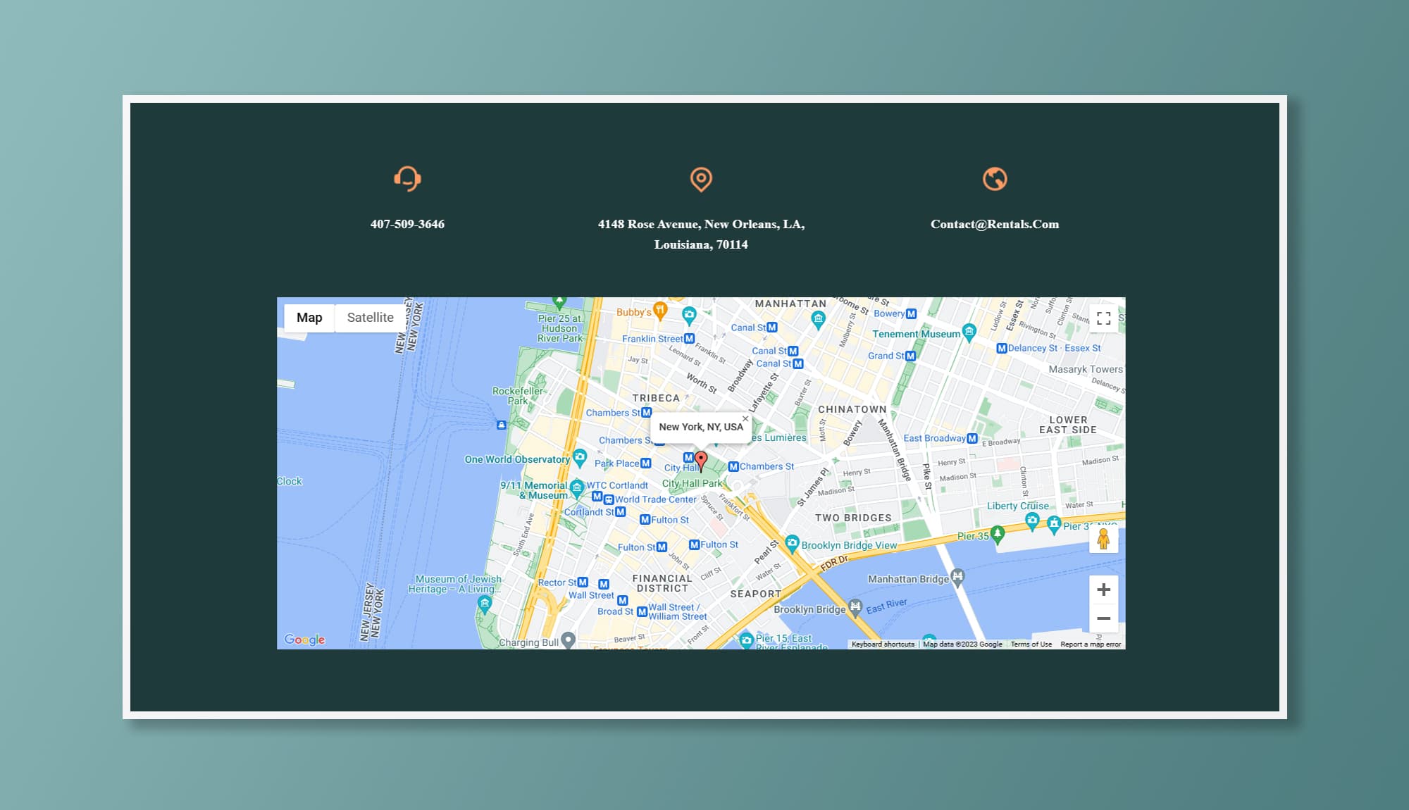 Sketchix Contact Info Section For Gutenberg Banner