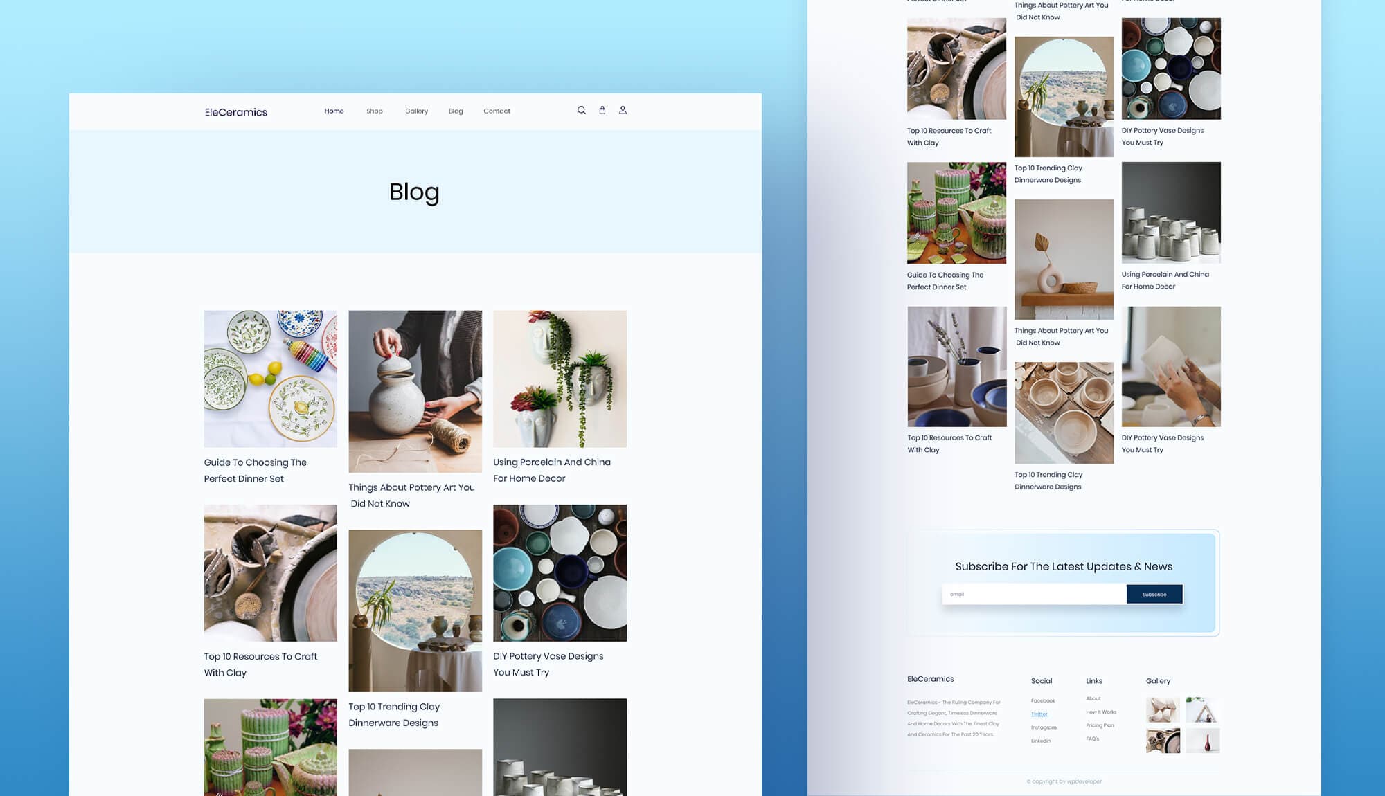 EleCeramics Blog Page Banner