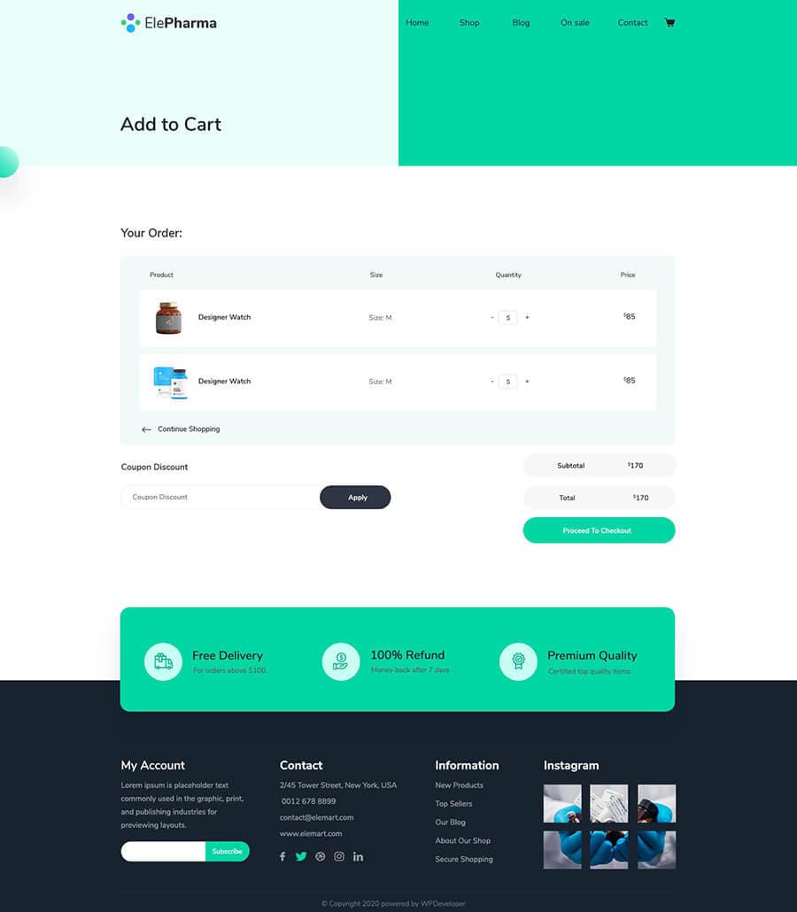 ElePharma Cart Page thumbnail