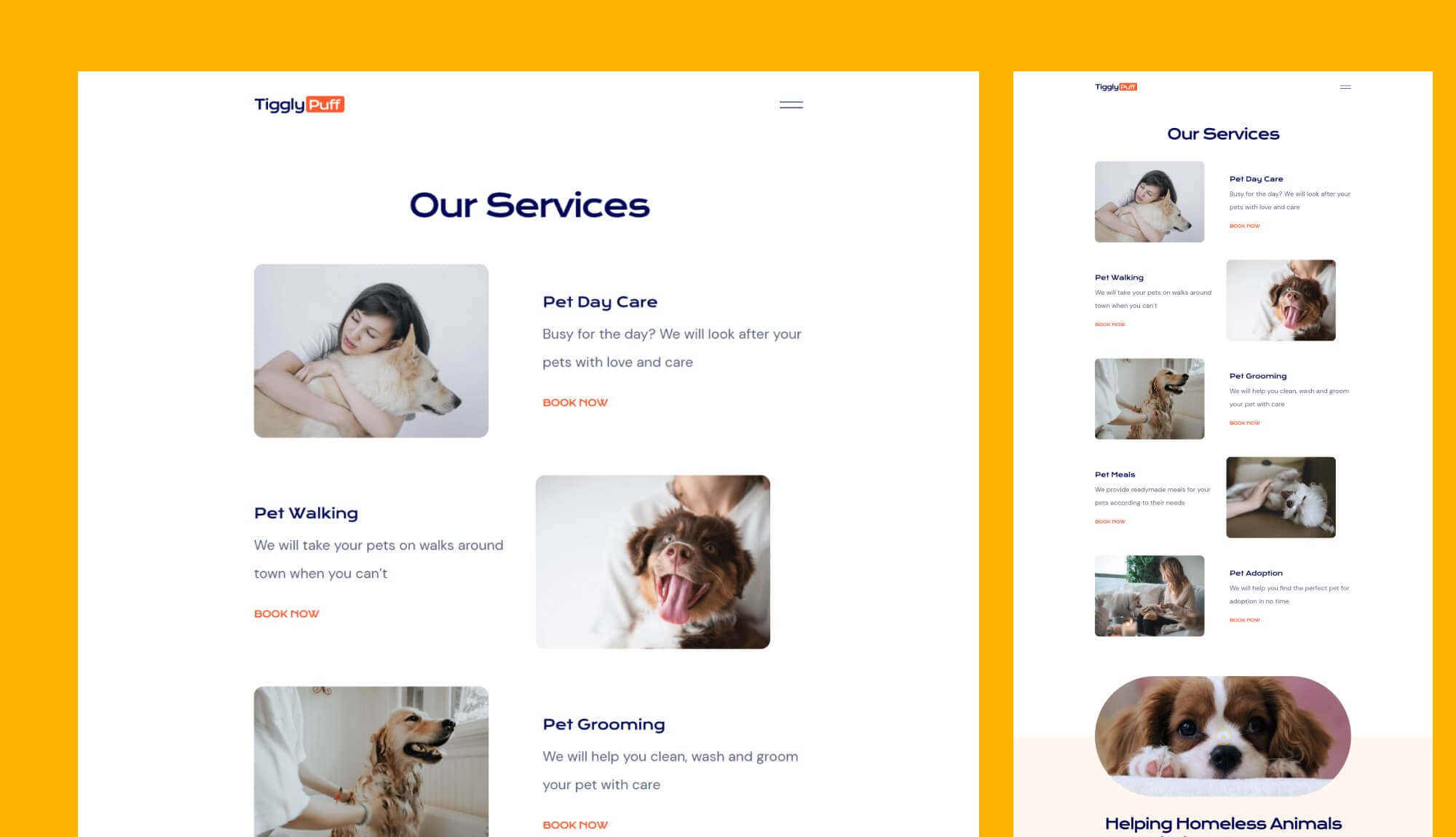 TigglyPuff Services Page By Templately